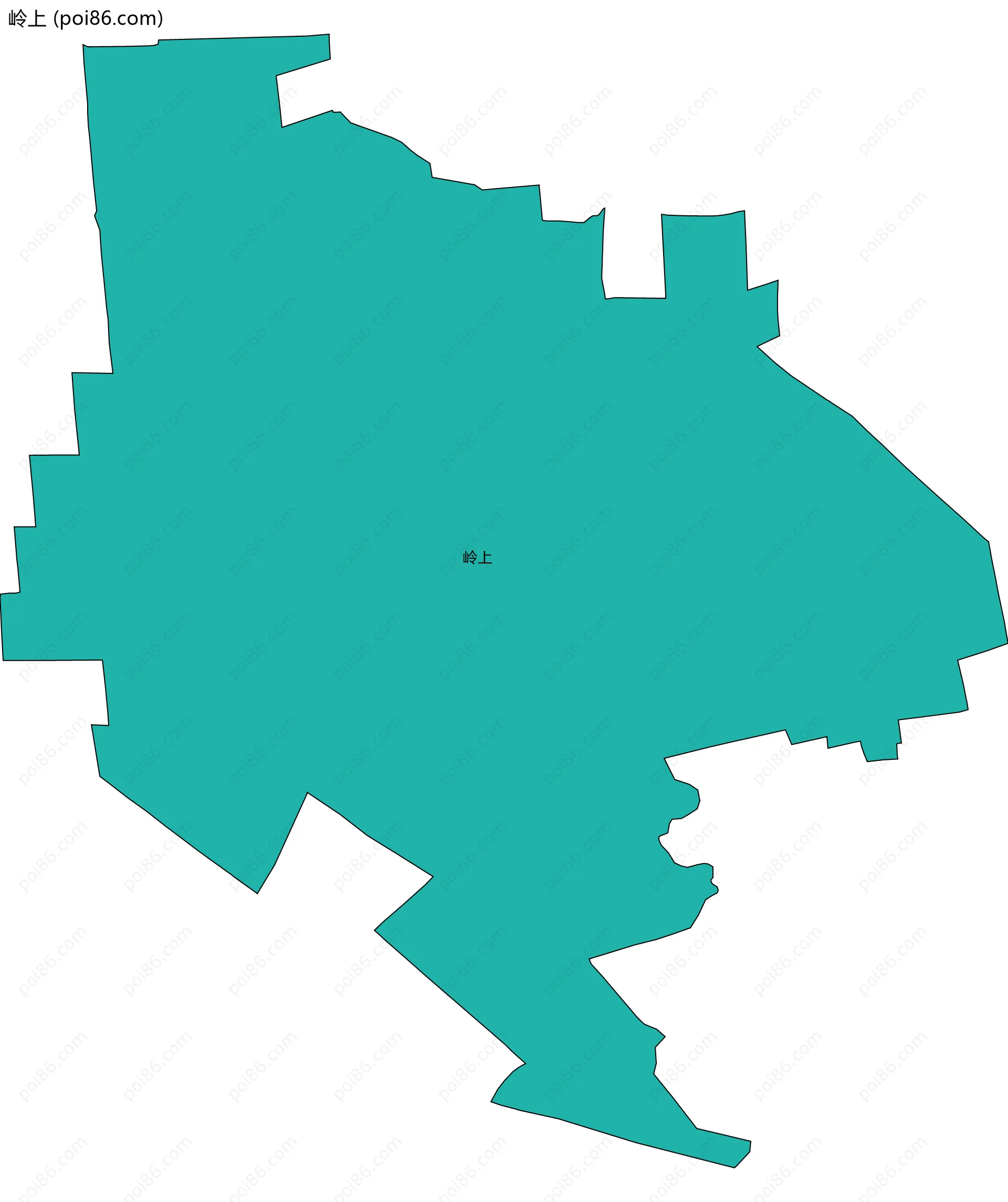 岭上边界地图
