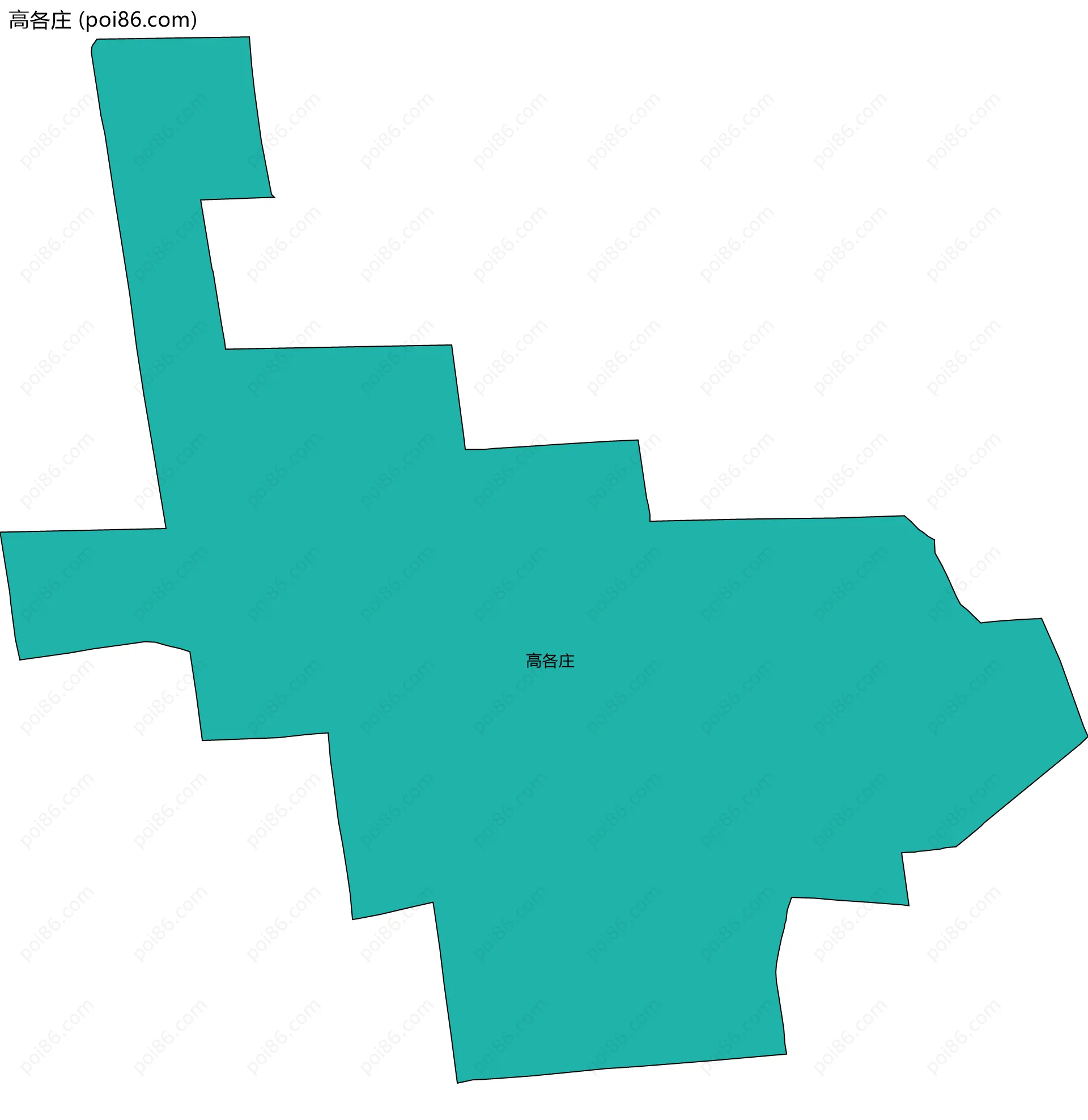 高各庄边界地图