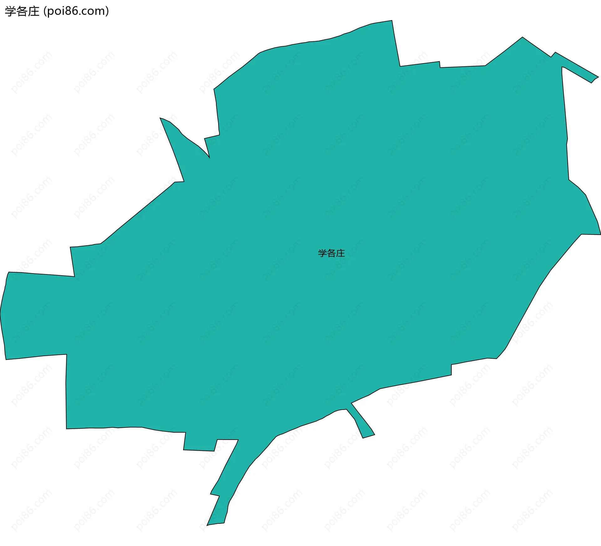 学各庄边界地图