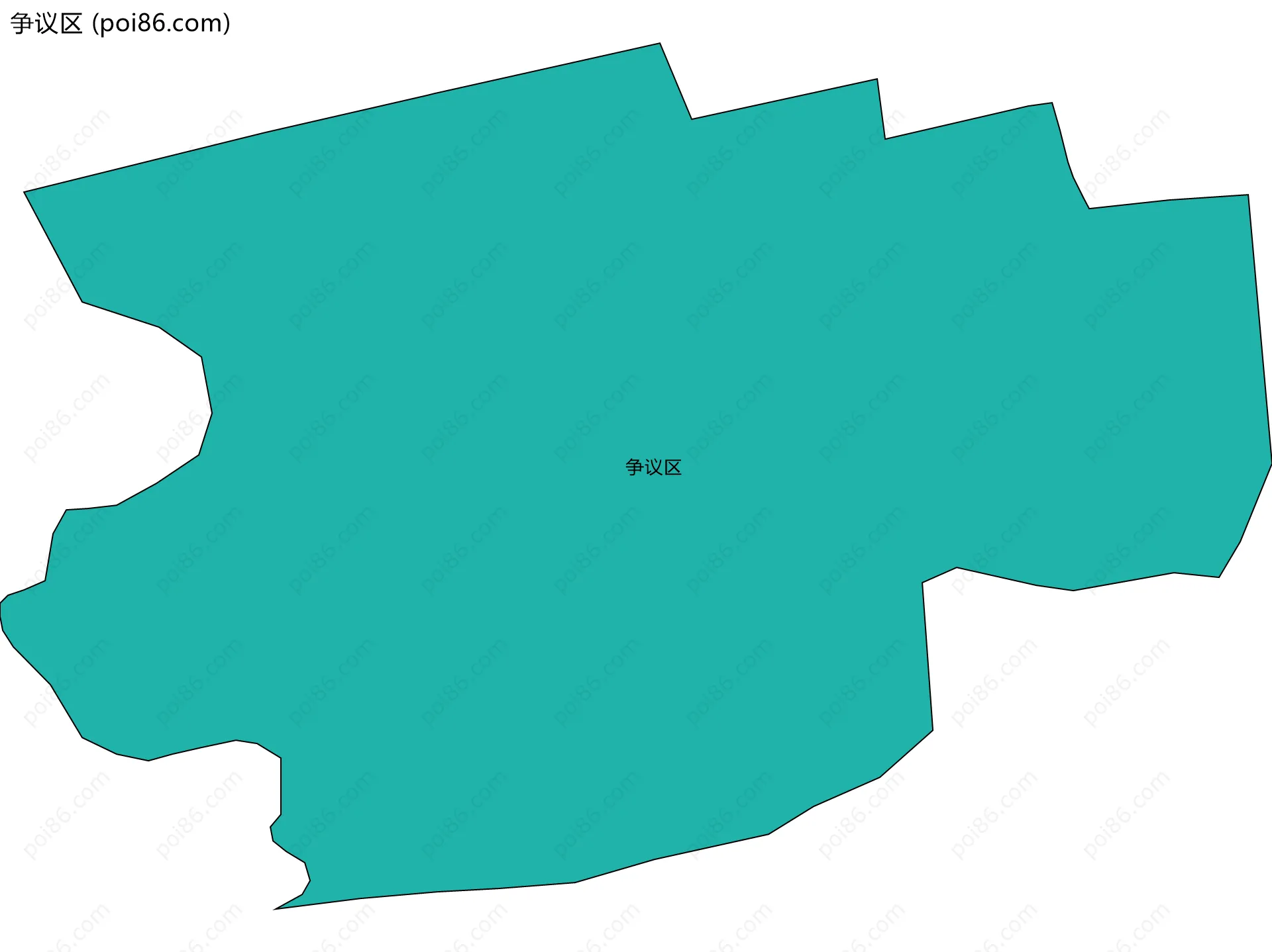 争议区边界地图