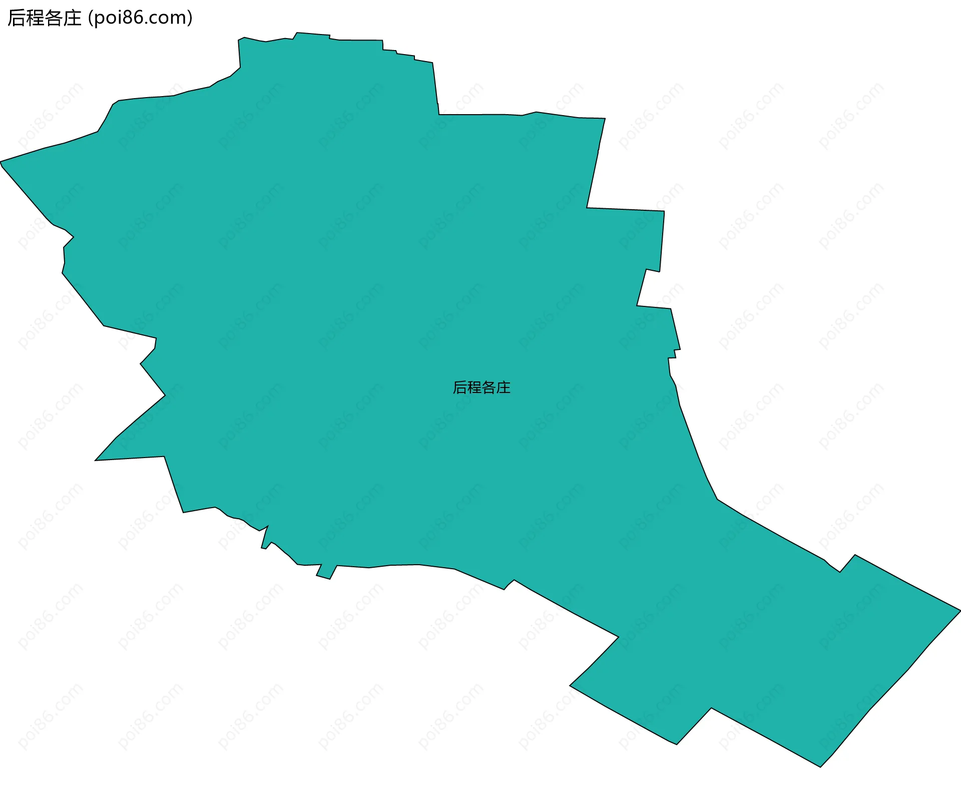 后程各庄边界地图