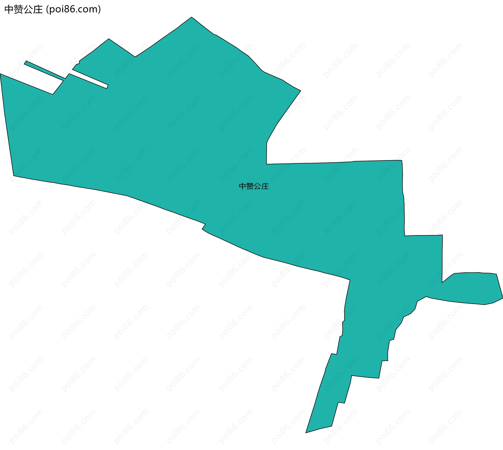 中赞公庄边界地图