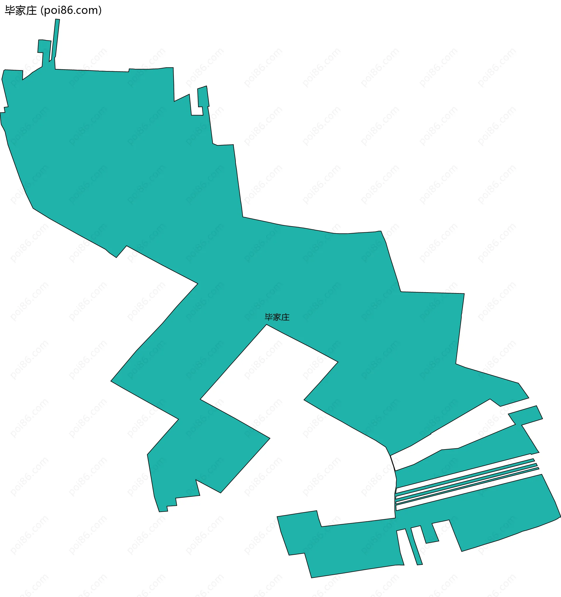 毕家庄边界地图