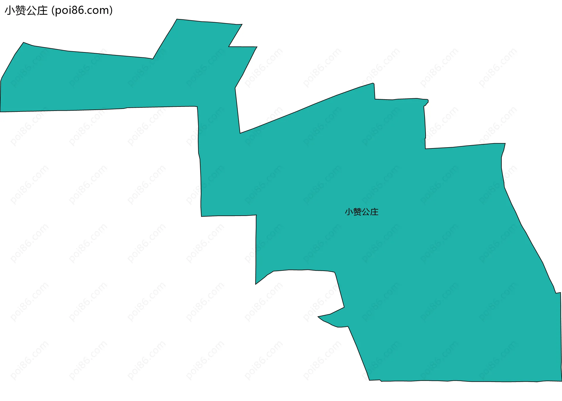 小赞公庄边界地图