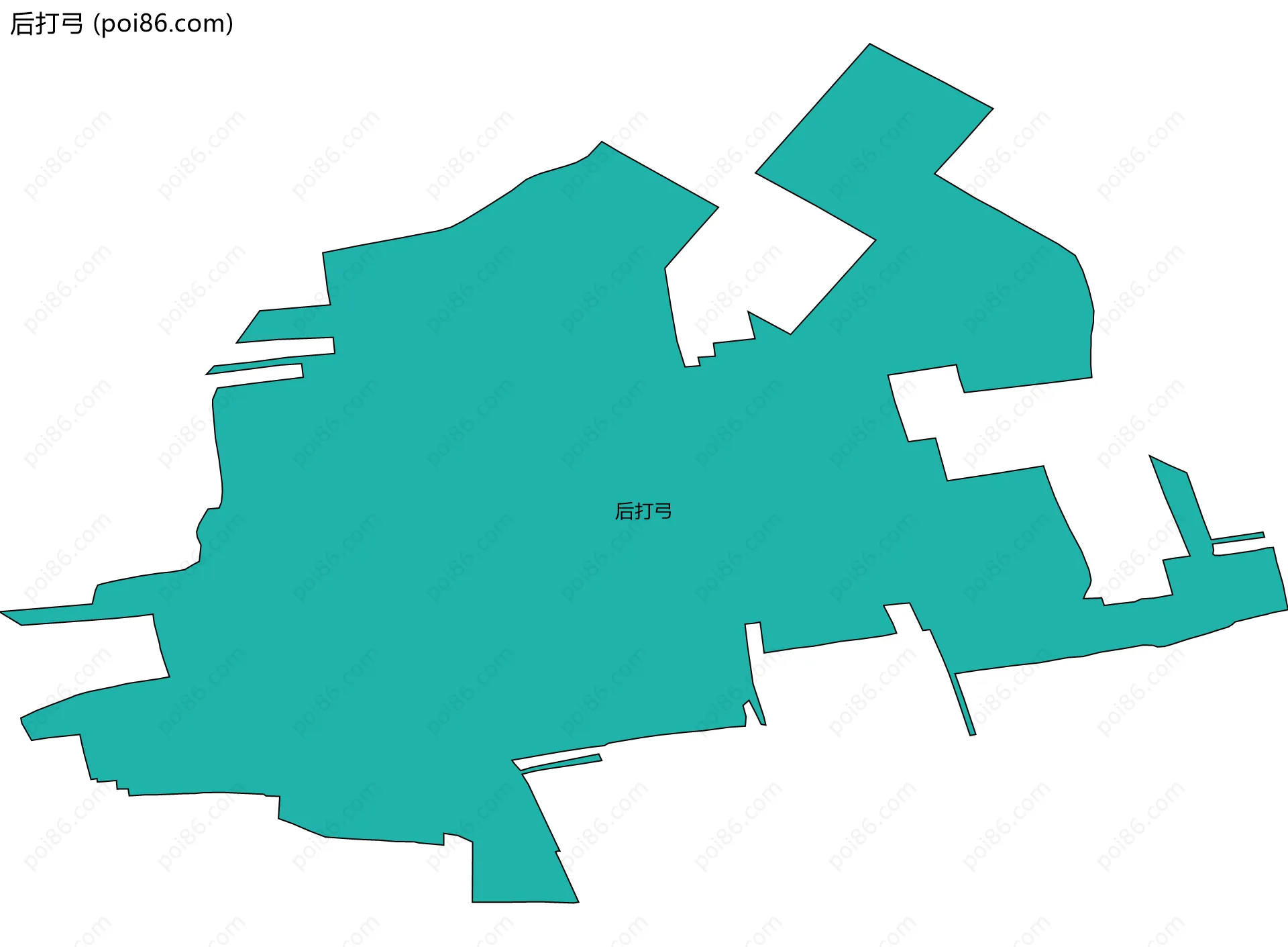 后打弓边界地图