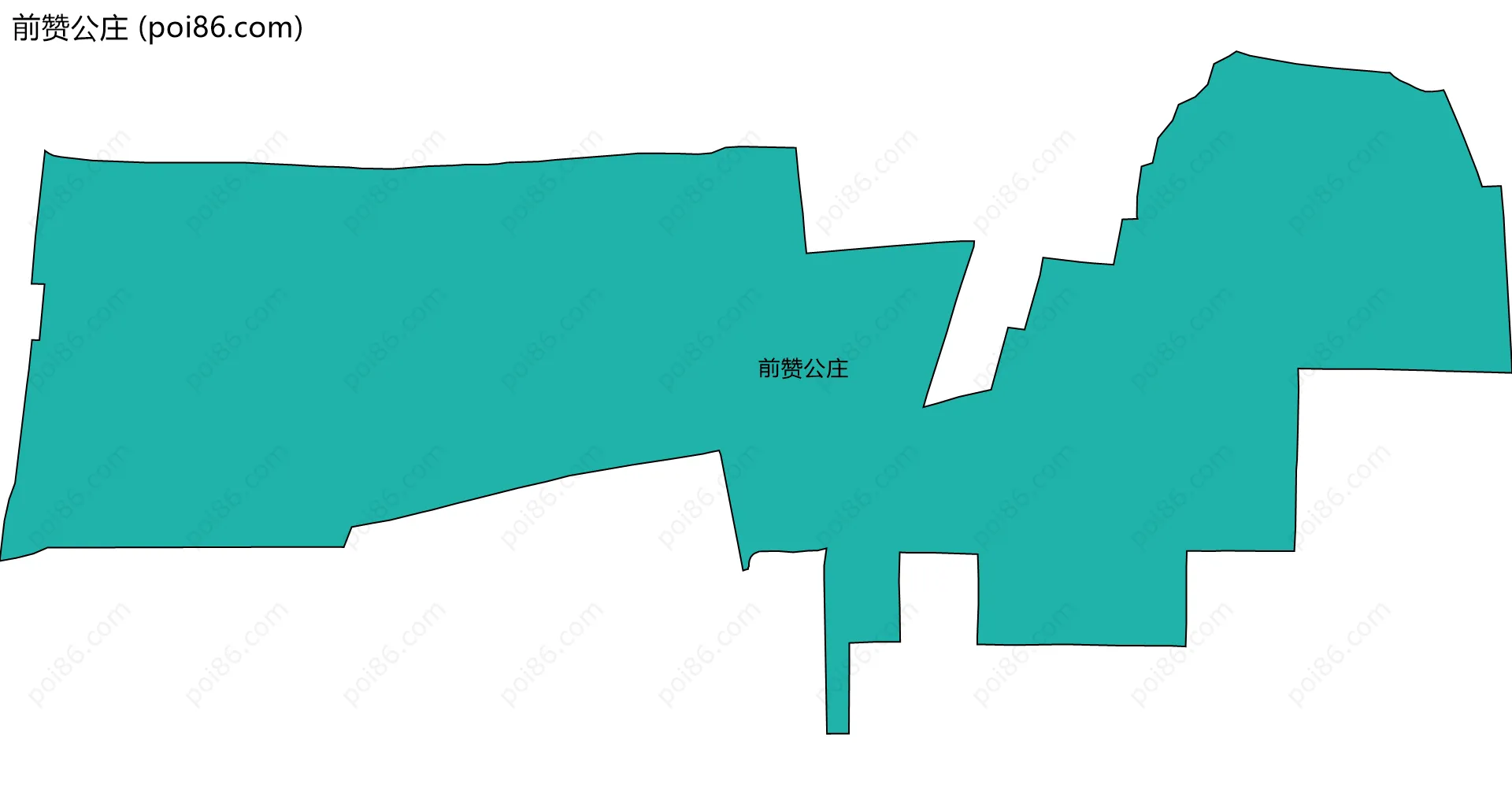 前赞公庄边界地图