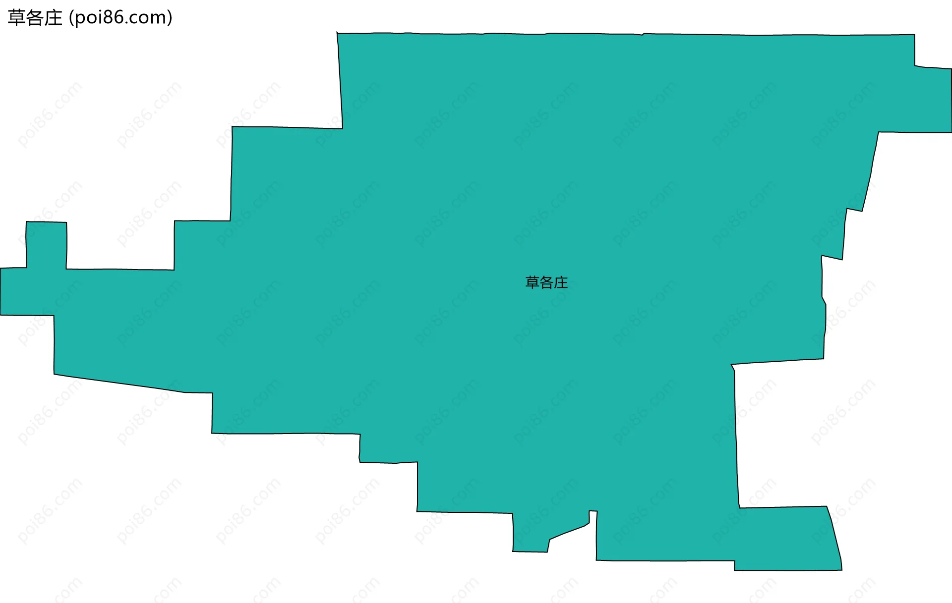 草各庄边界地图