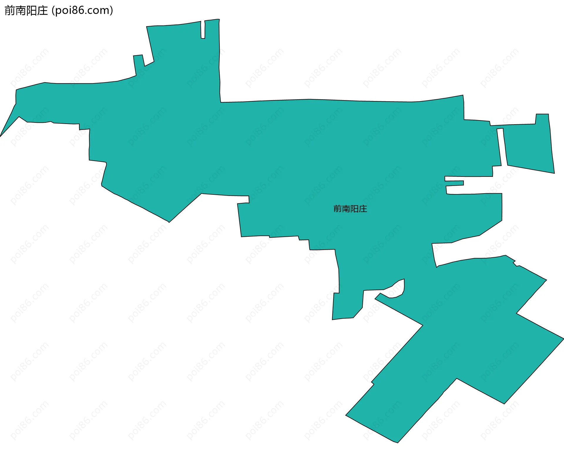 前南阳庄边界地图