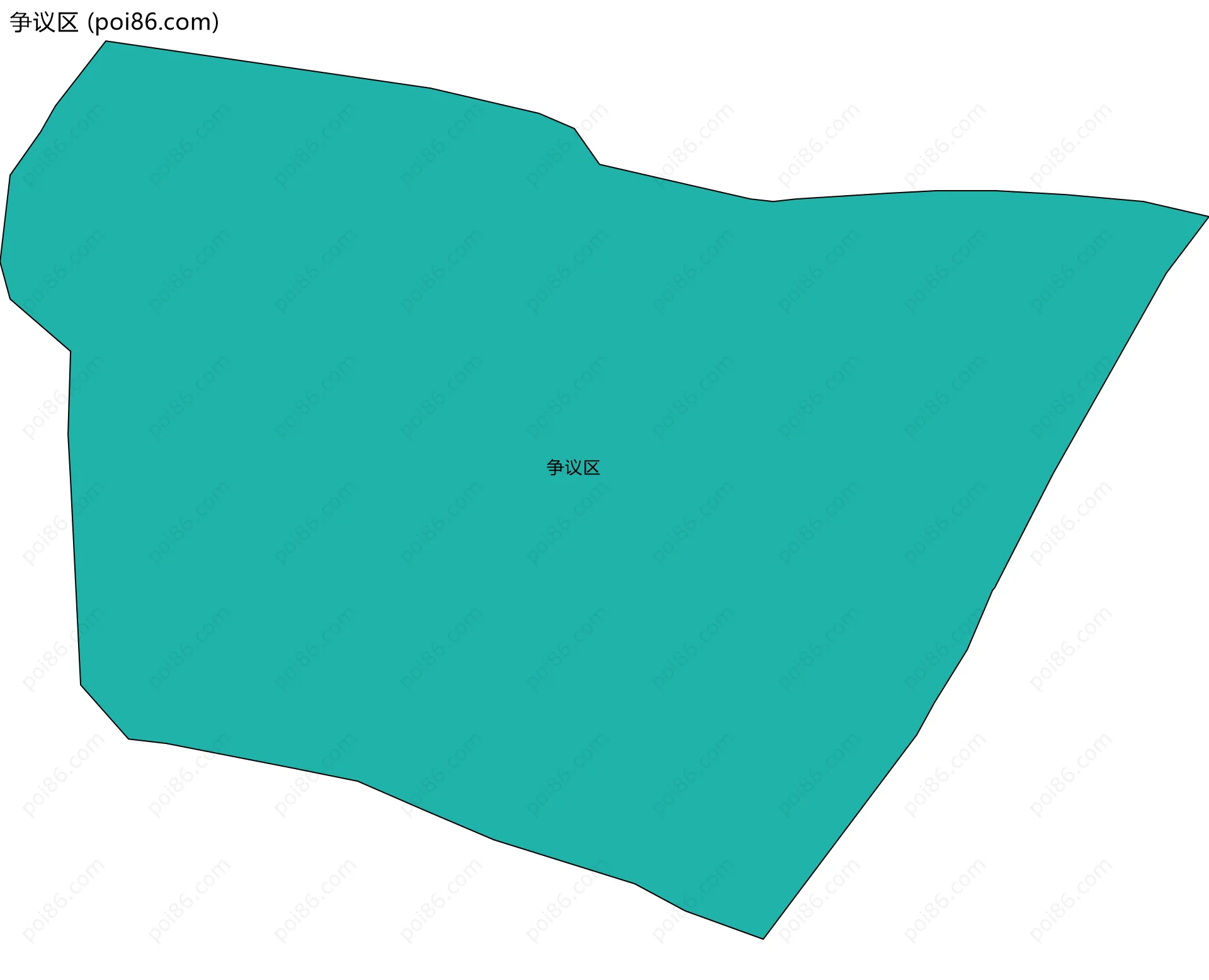 争议区边界地图