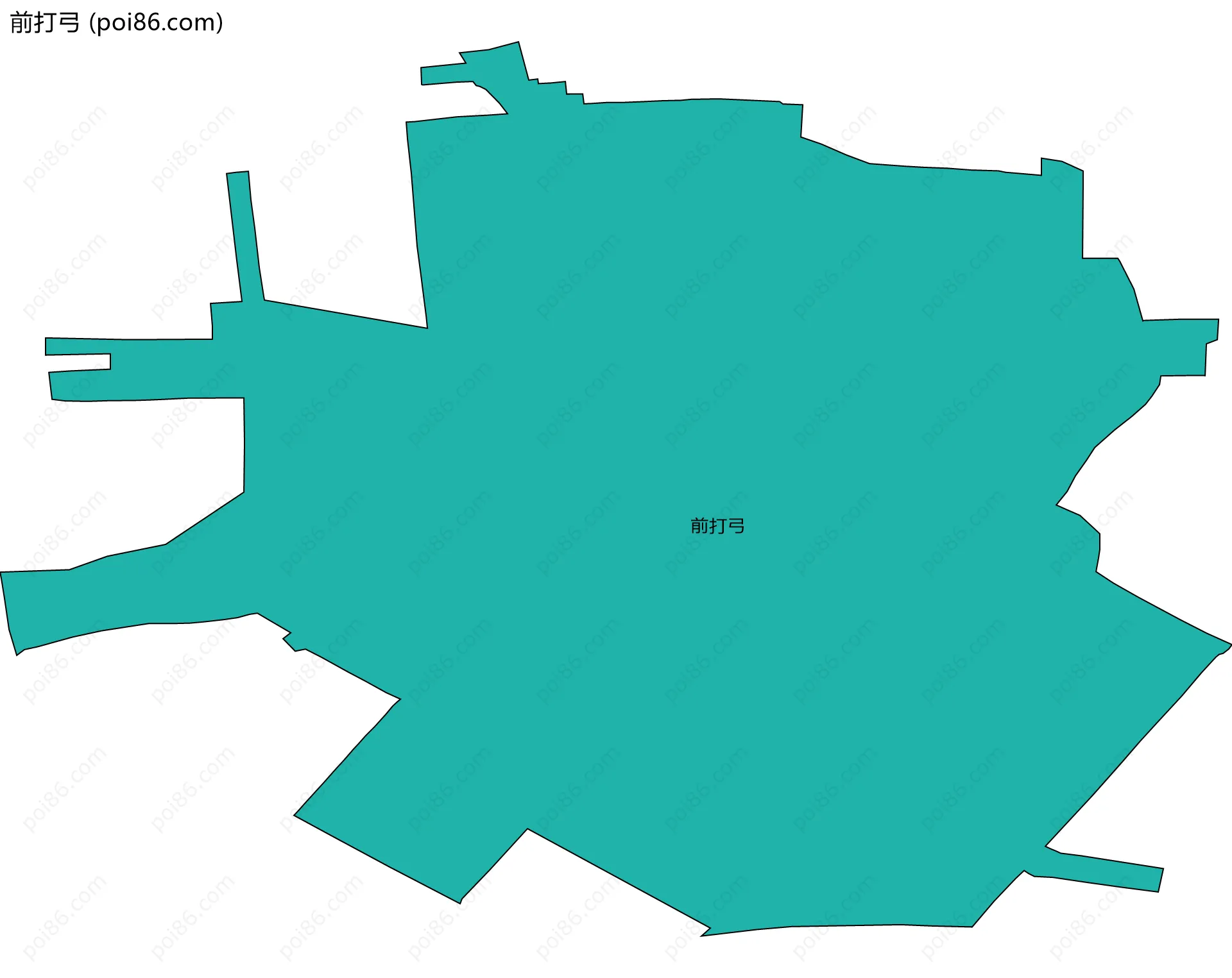 前打弓边界地图