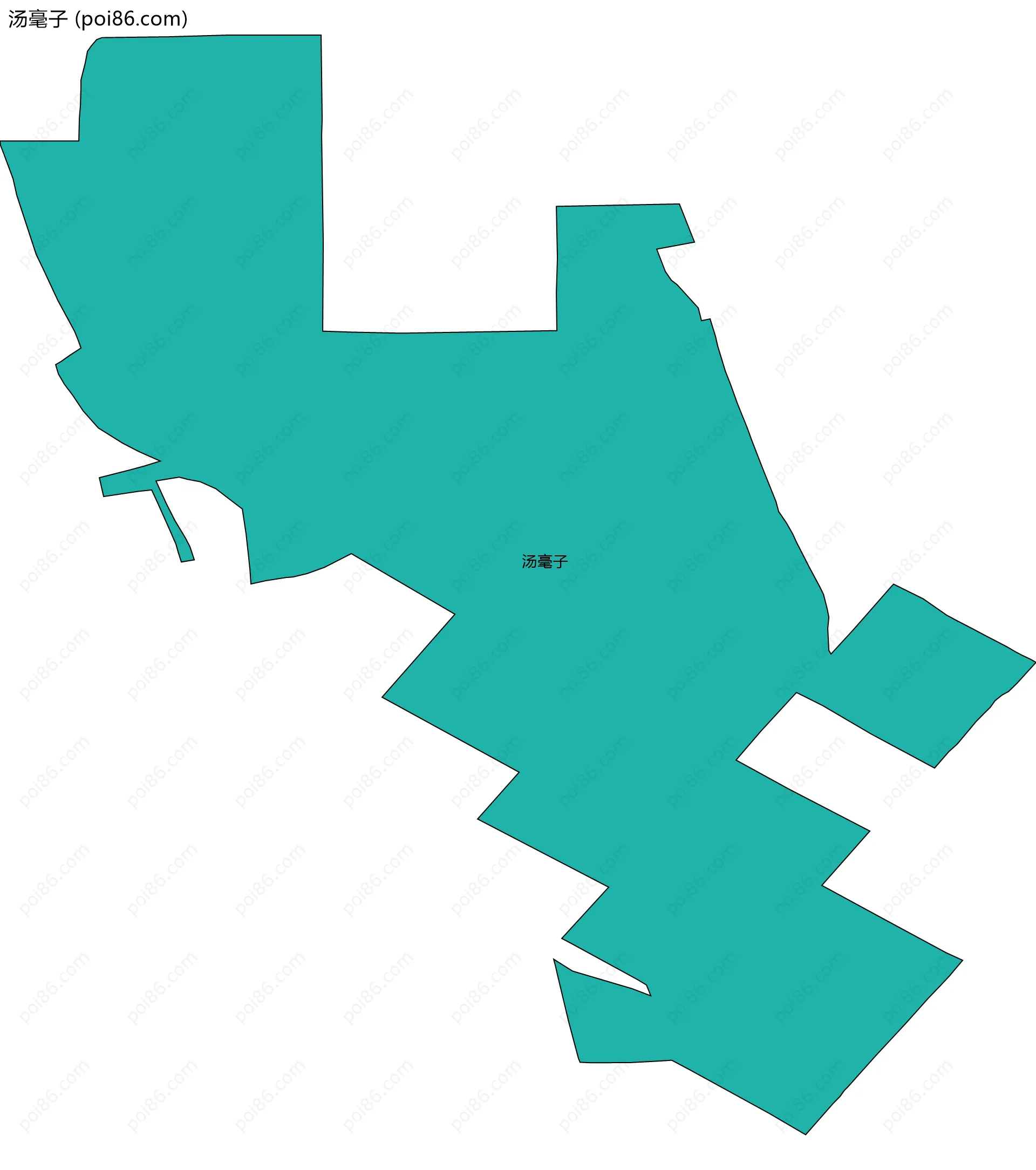 汤毫子边界地图