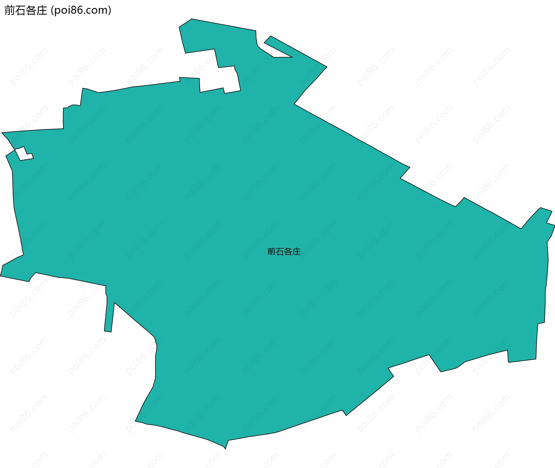 前石各庄边界地图