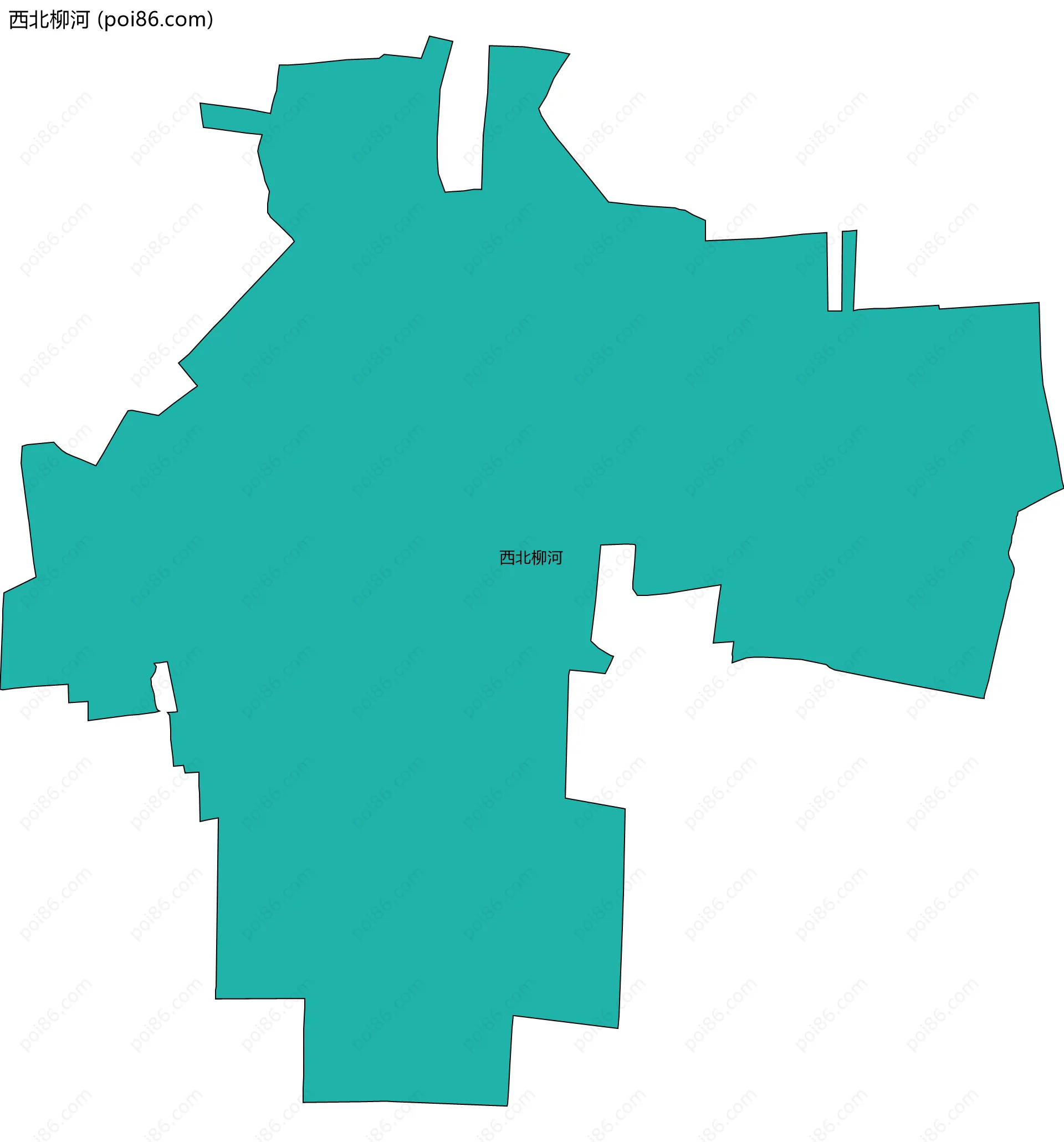 西北柳河边界地图