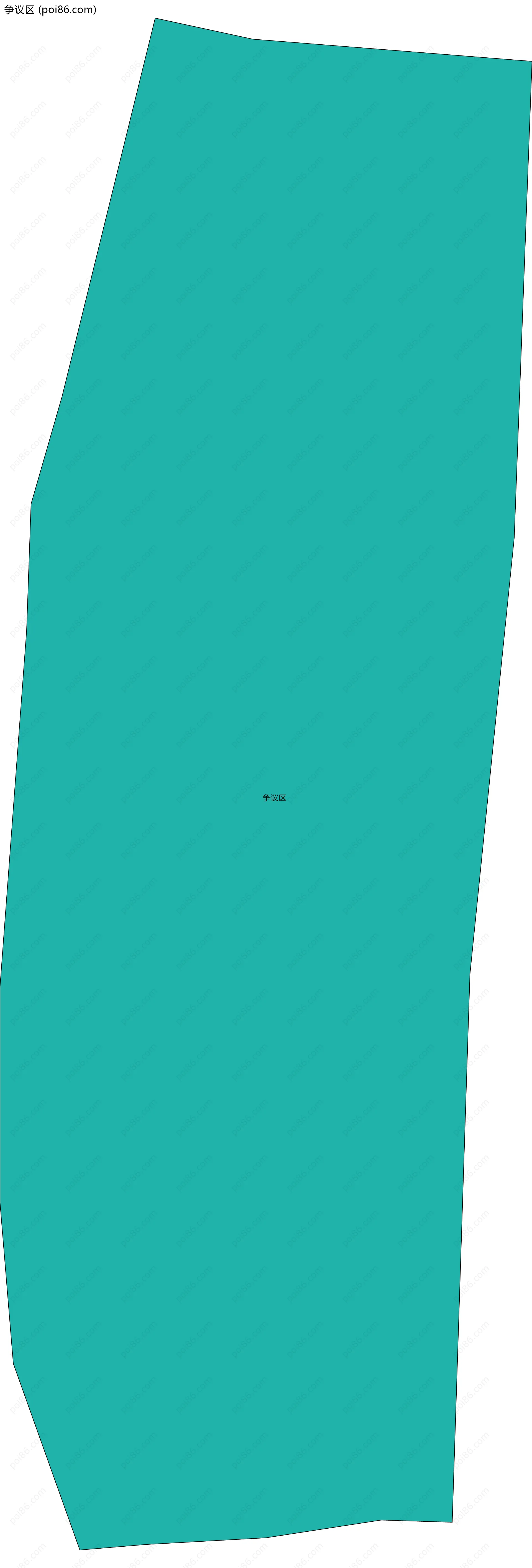 争议区边界地图