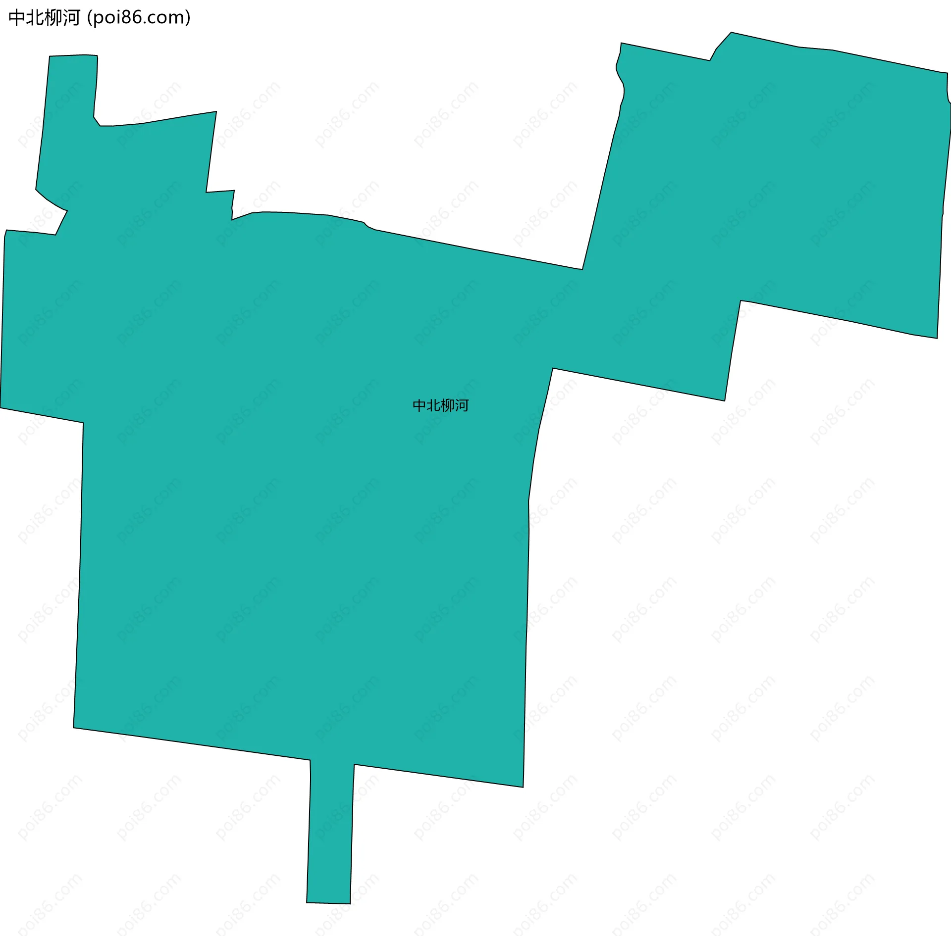 中北柳河边界地图