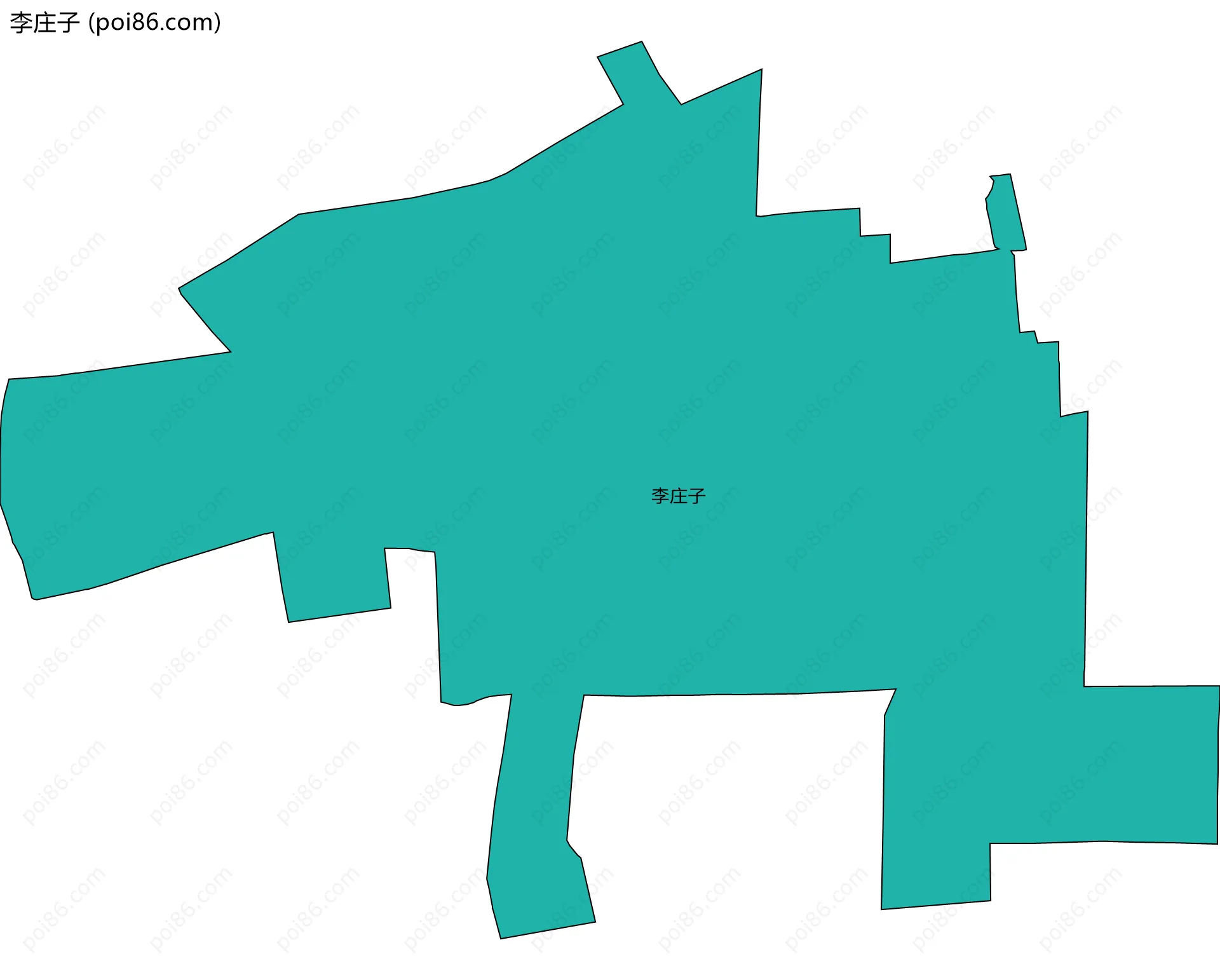 李庄子边界地图