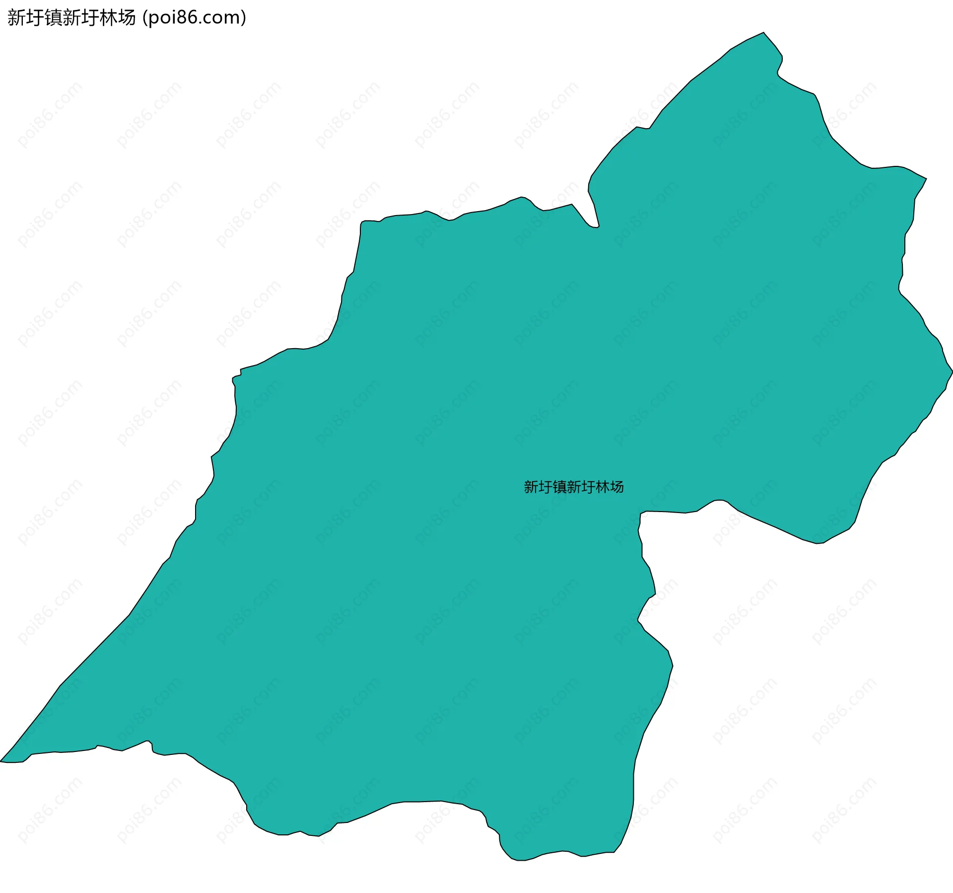 新圩镇新圩林场边界地图