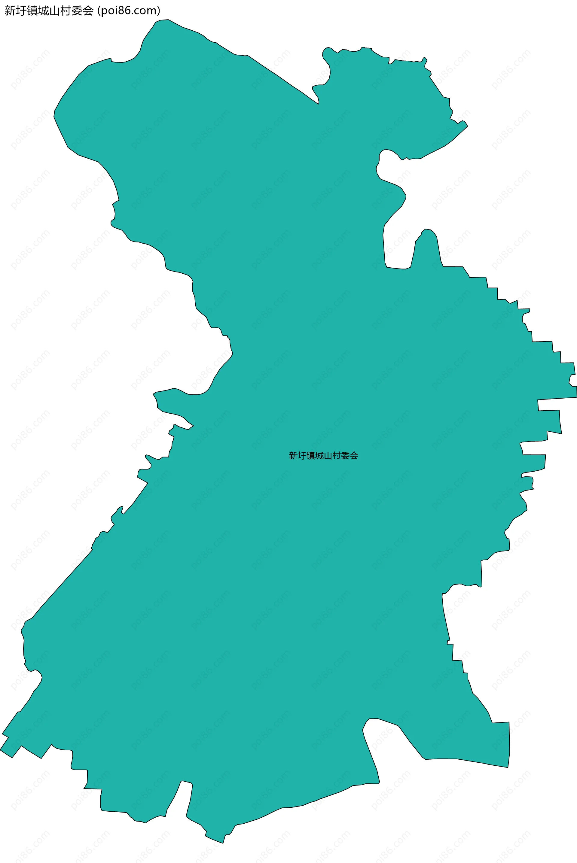 新圩镇城山村委会边界地图