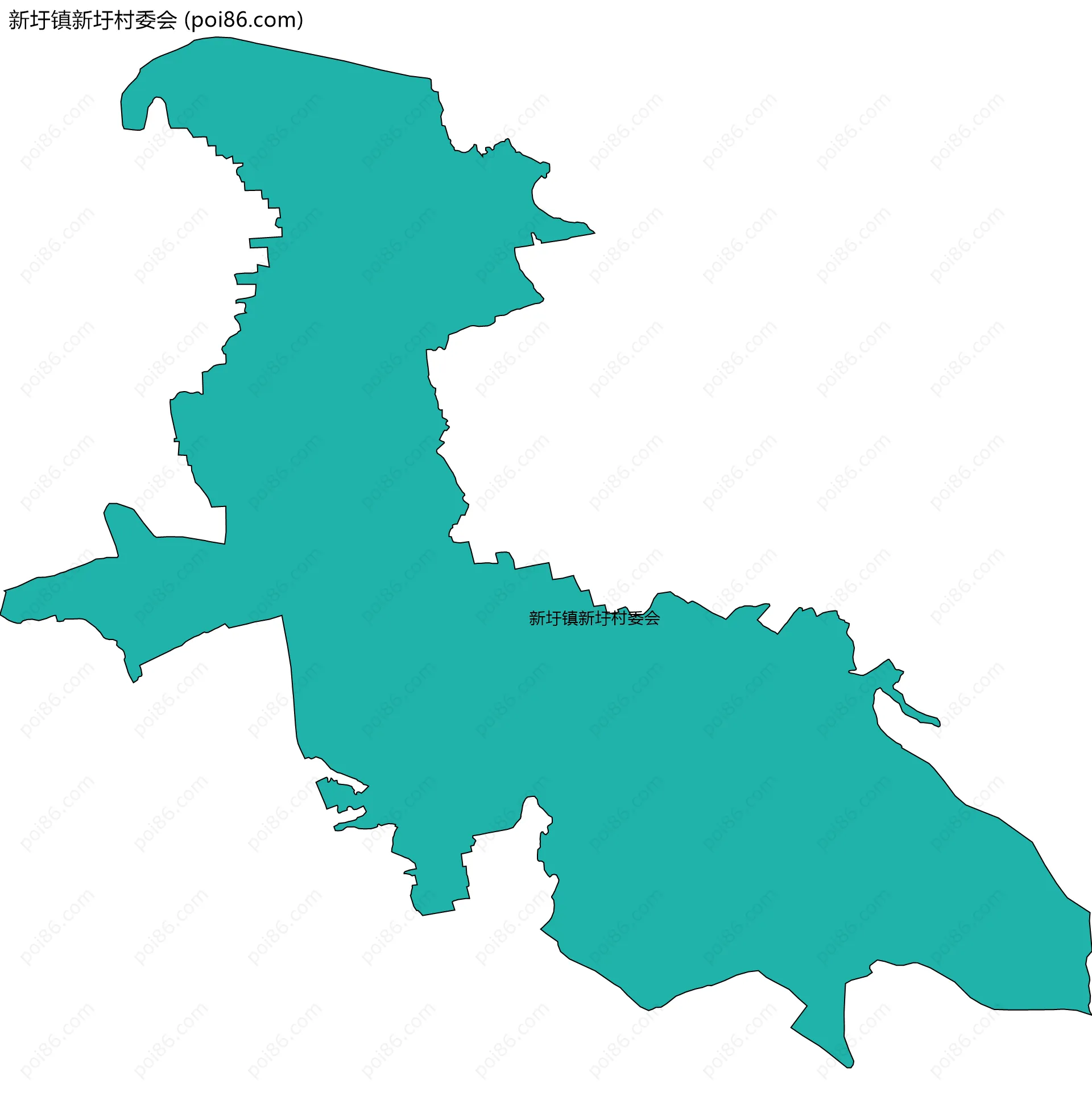 新圩镇新圩村委会边界地图