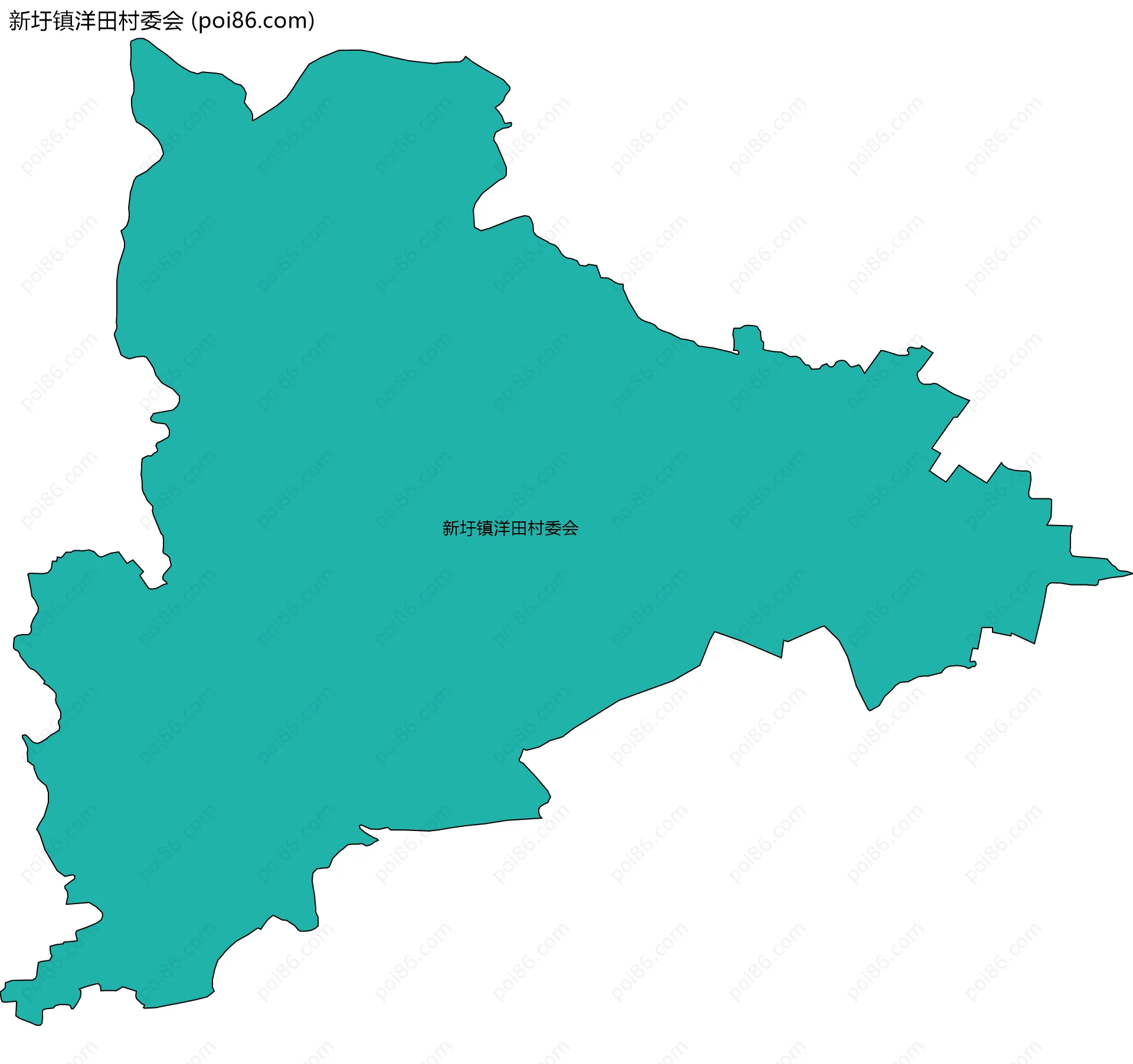 新圩镇洋田村委会边界地图