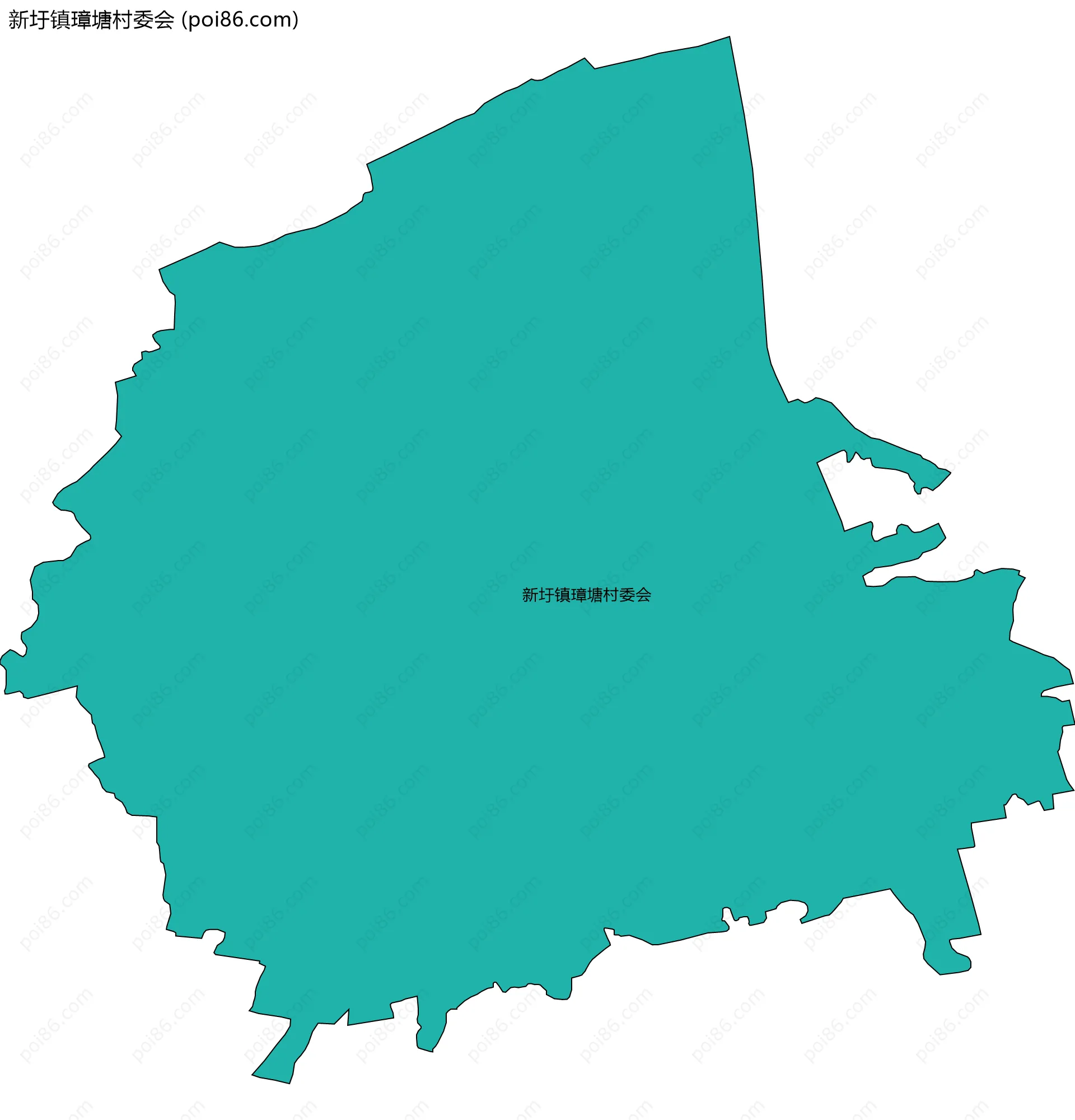 新圩镇璋塘村委会边界地图