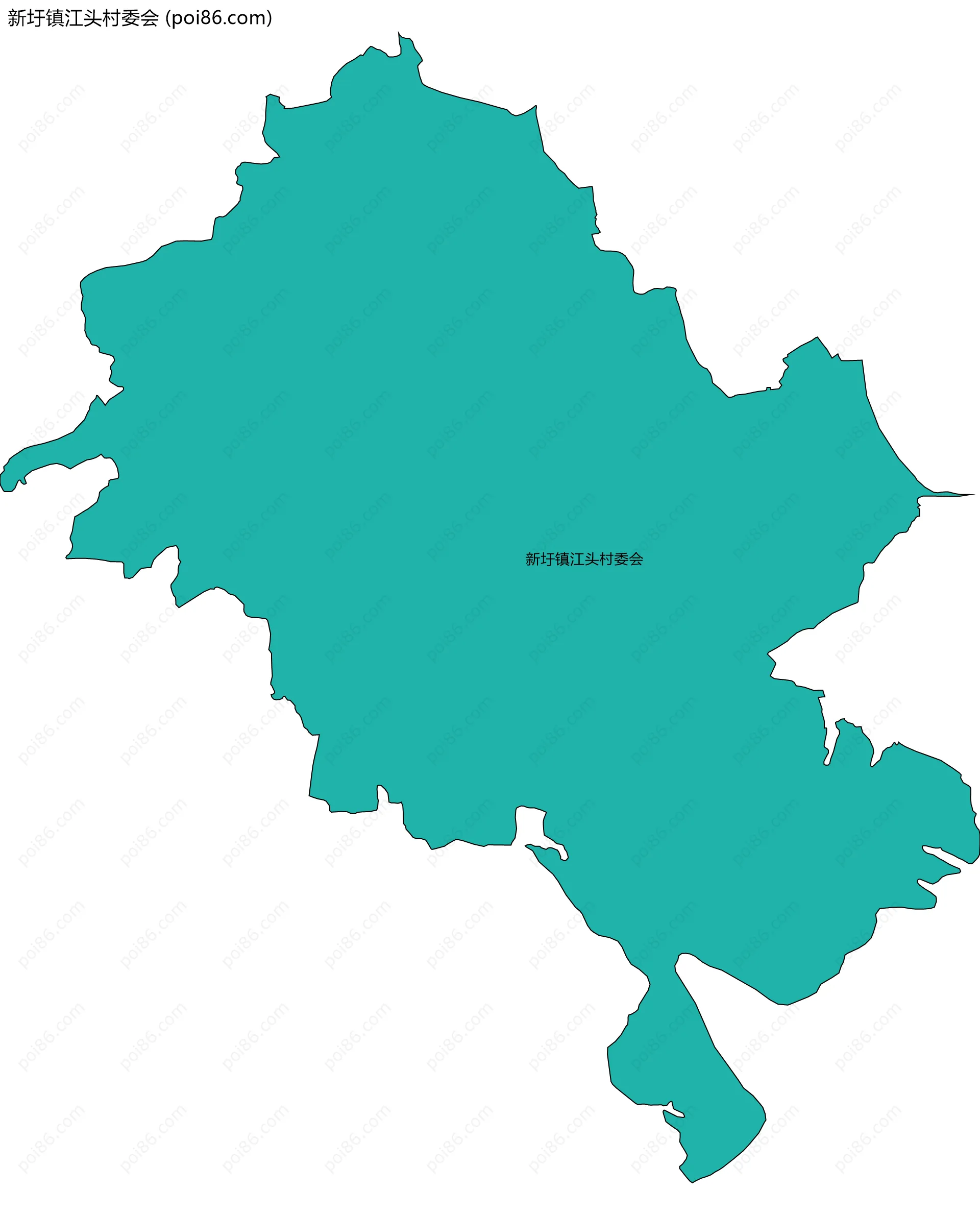 新圩镇江头村委会边界地图