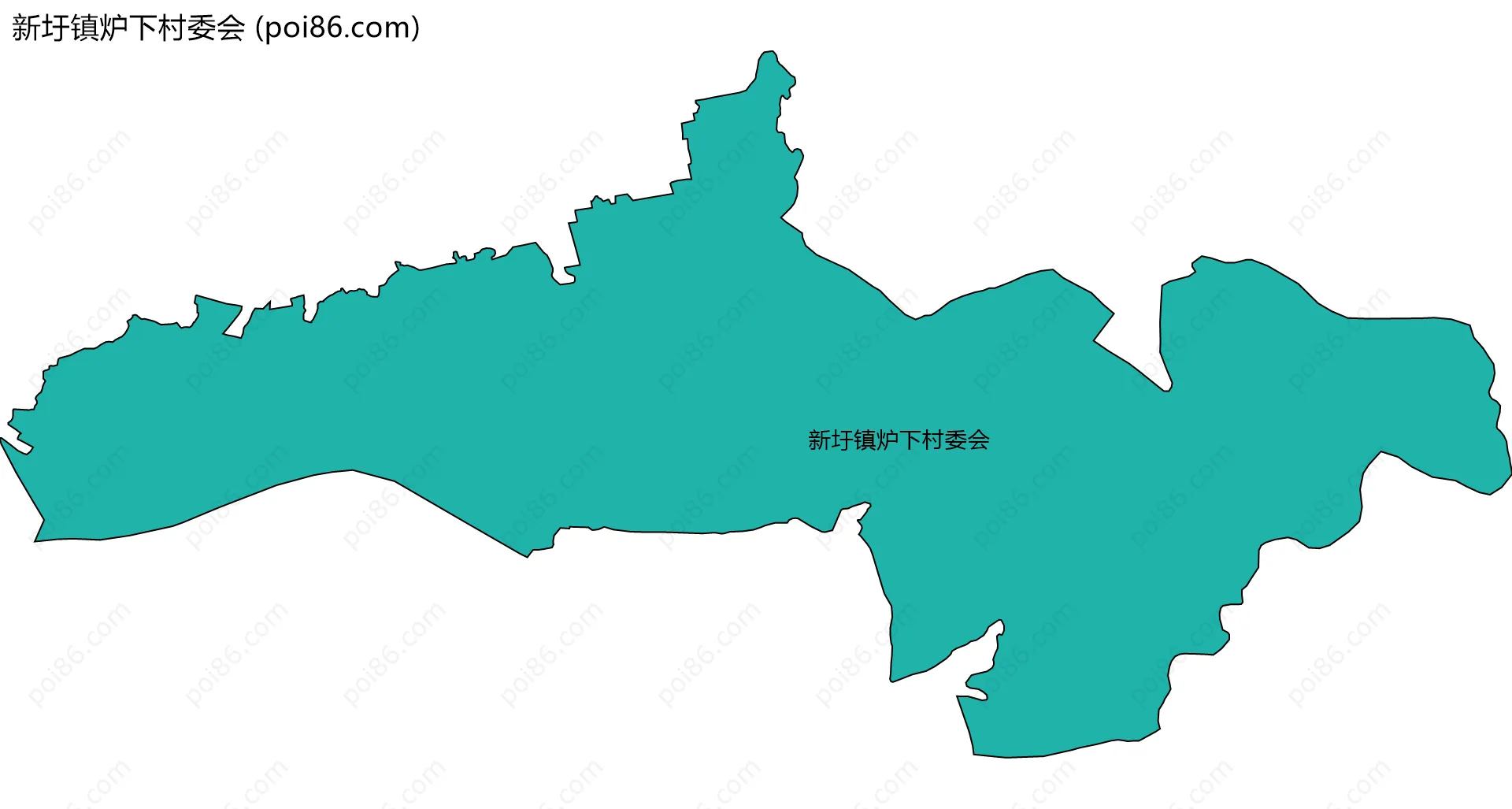 新圩镇炉下村委会边界地图