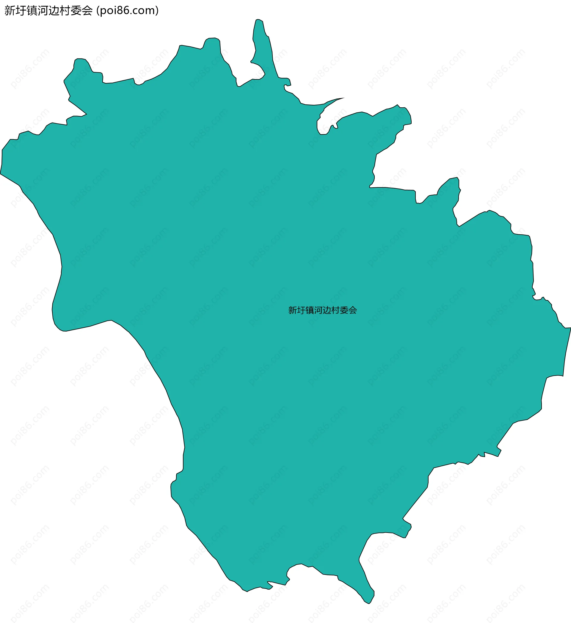 新圩镇河边村委会边界地图
