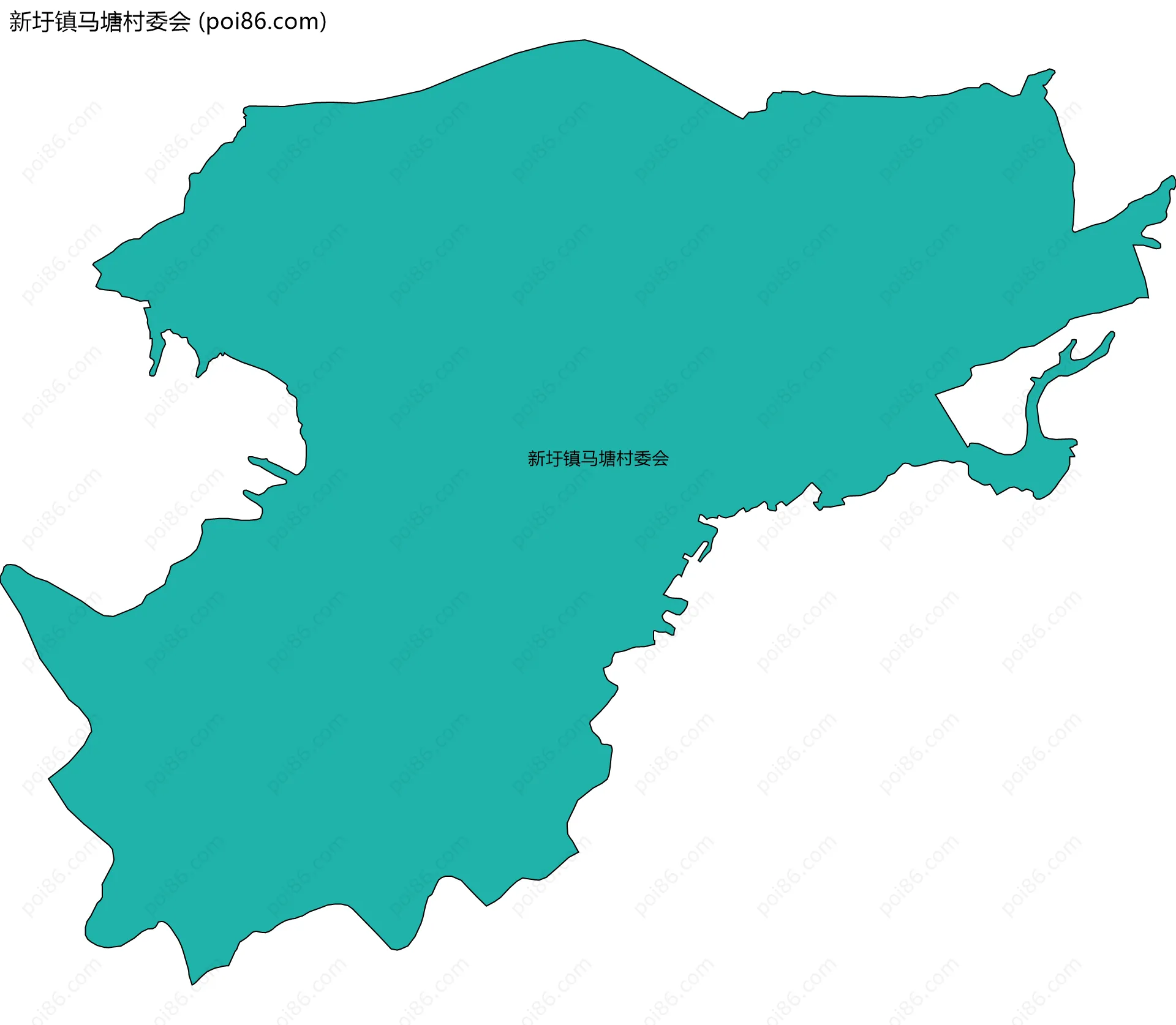 新圩镇马塘村委会边界地图