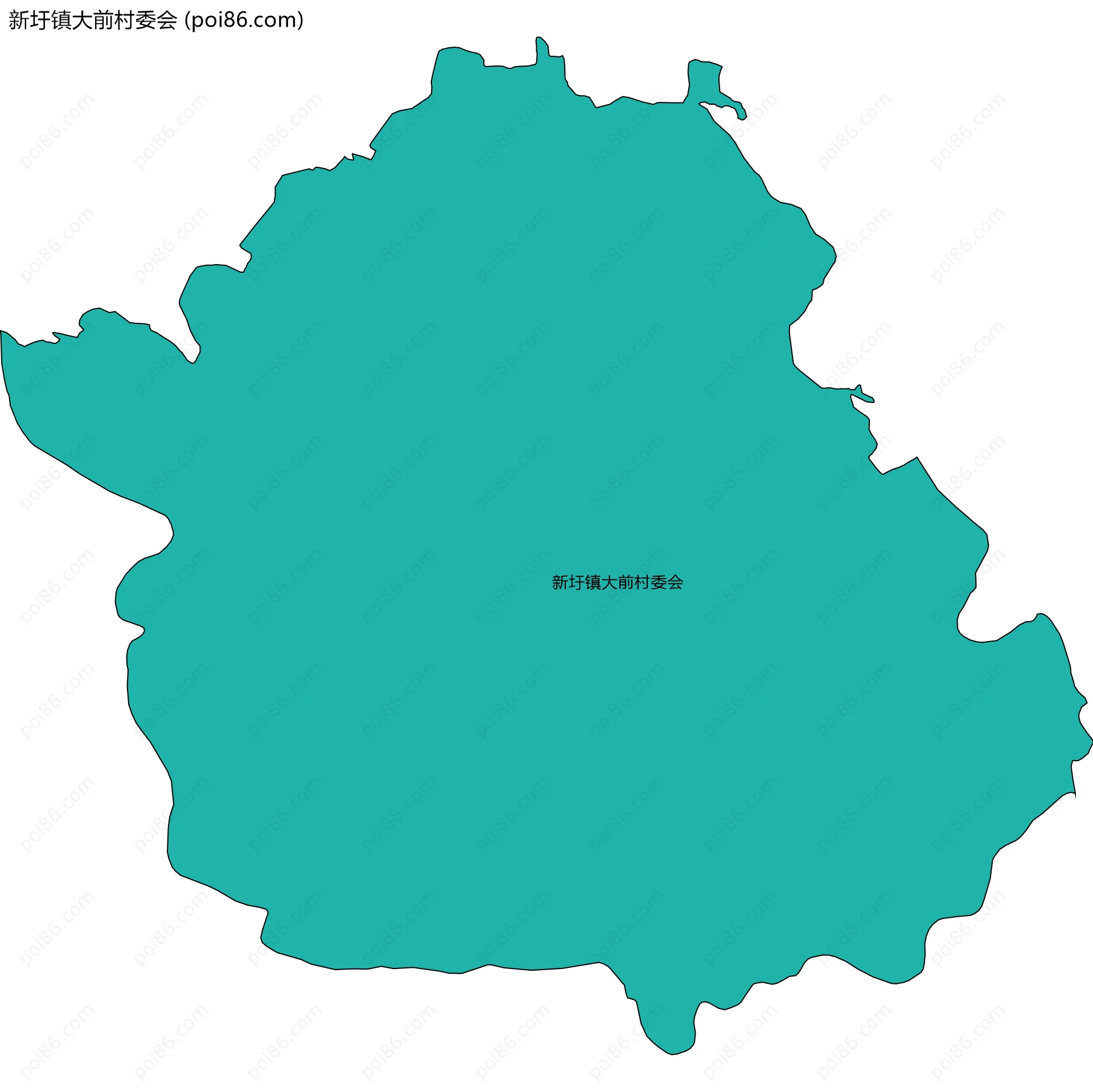 新圩镇大前村委会边界地图