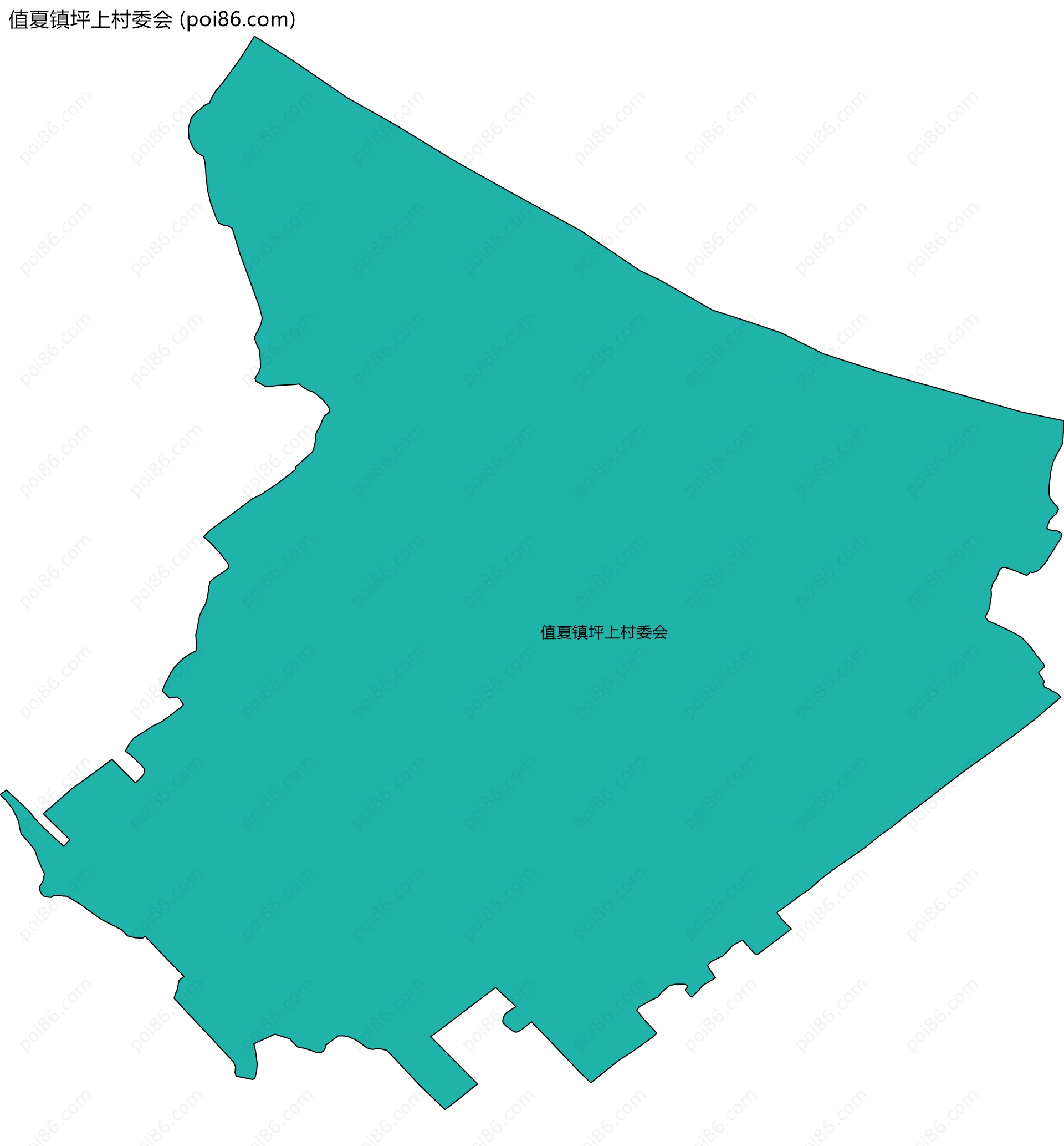 值夏镇坪上村委会边界地图