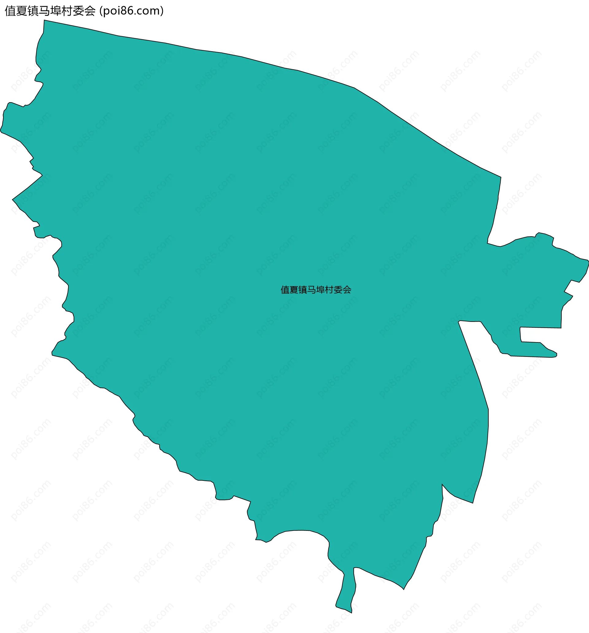 值夏镇马埠村委会边界地图