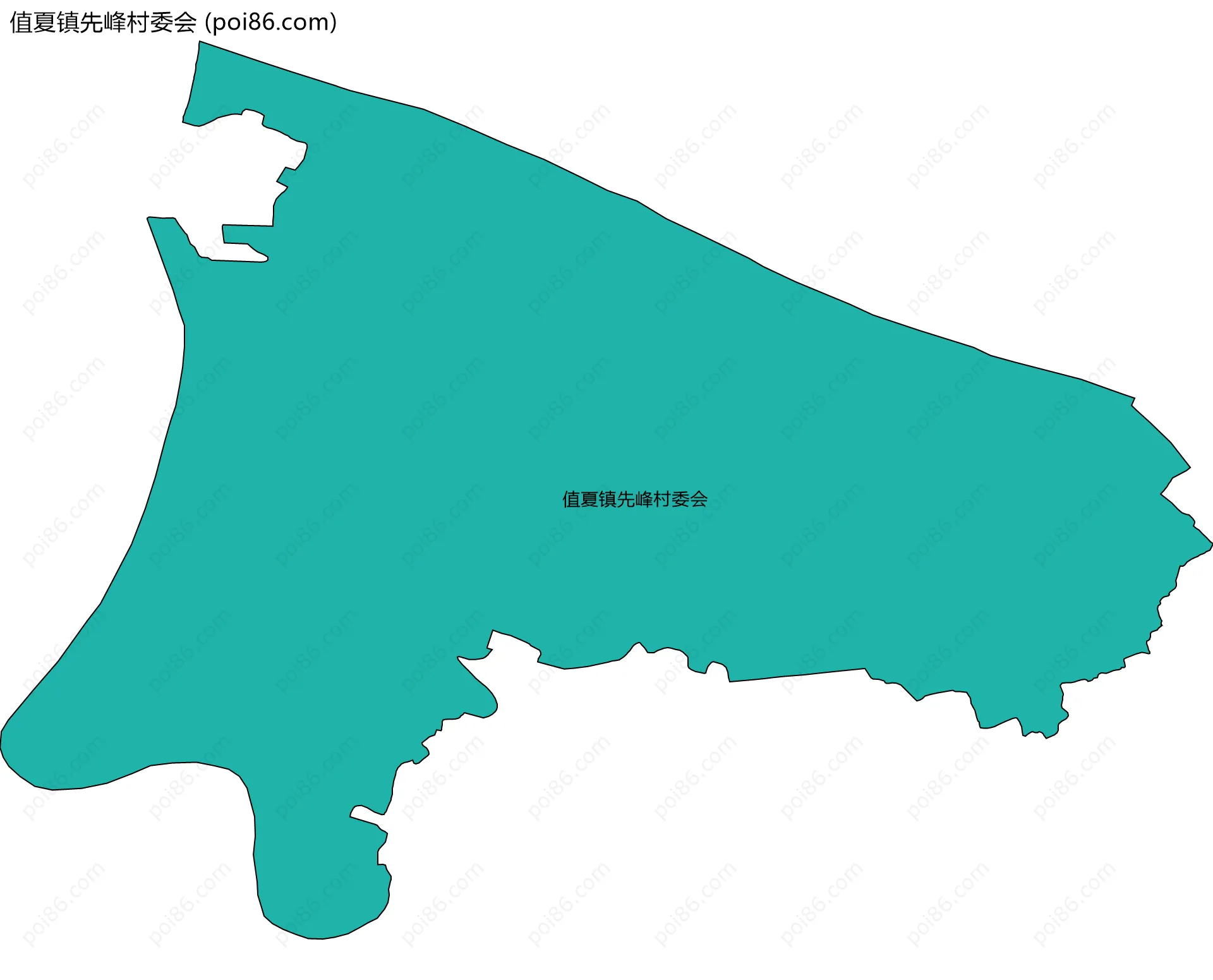 值夏镇先峰村委会边界地图