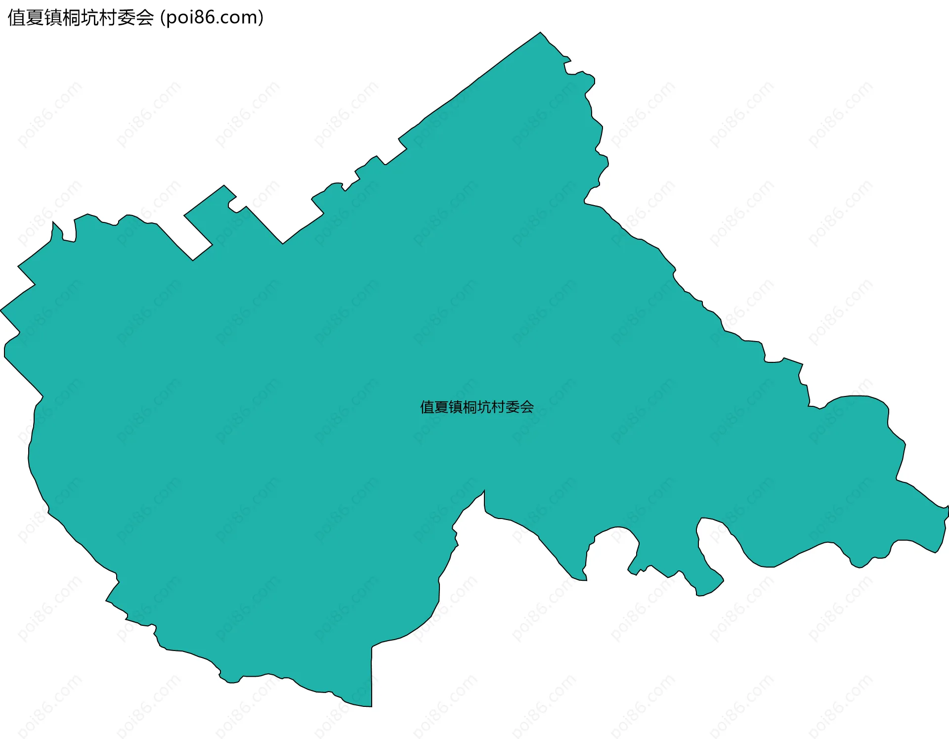 值夏镇桐坑村委会边界地图
