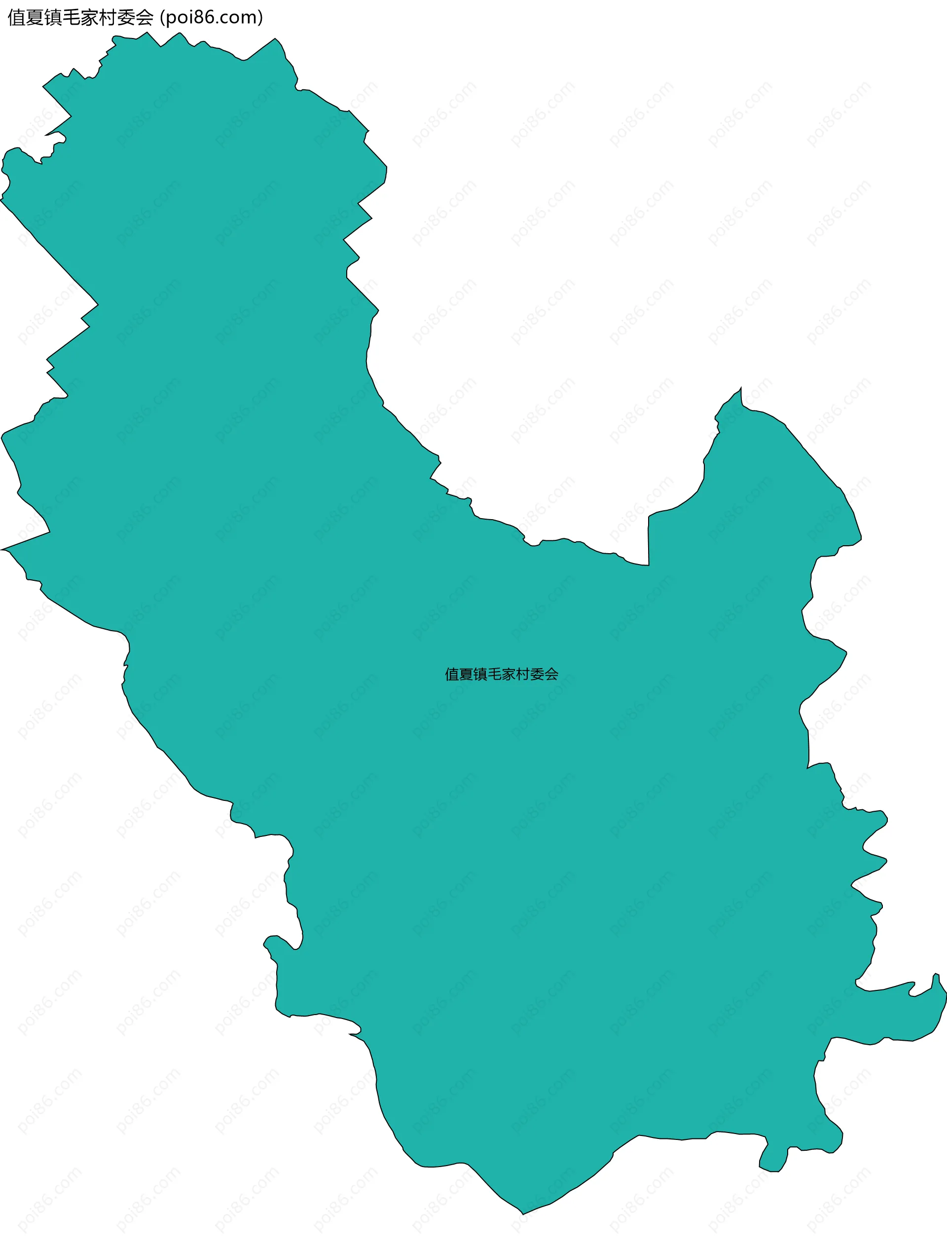 值夏镇毛家村委会边界地图