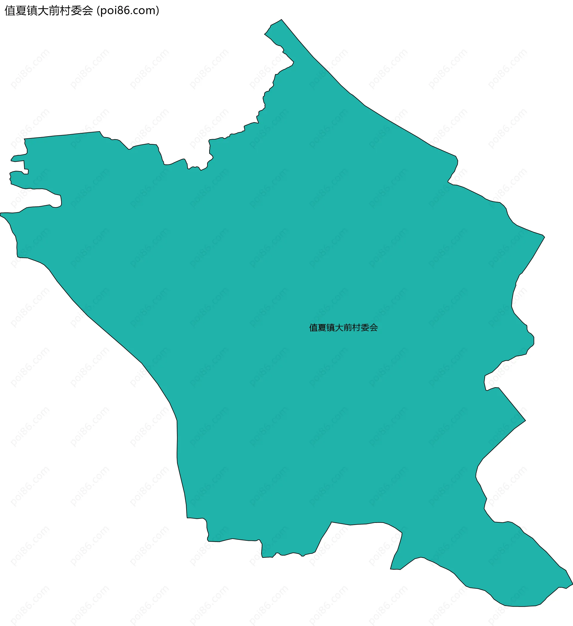 值夏镇大前村委会边界地图