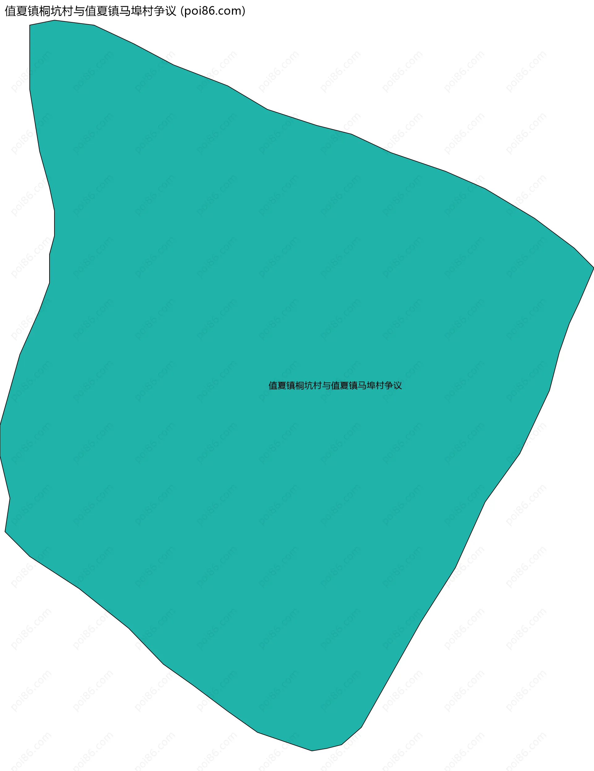 值夏镇桐坑村与值夏镇马埠村争议边界地图