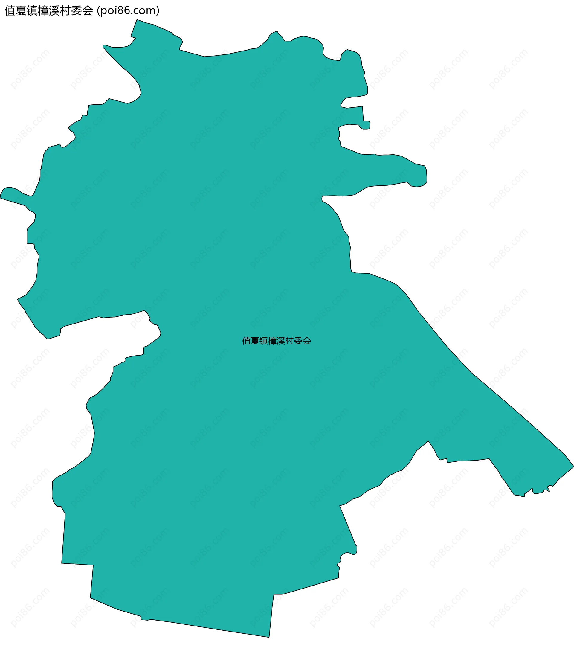 值夏镇樟溪村委会边界地图