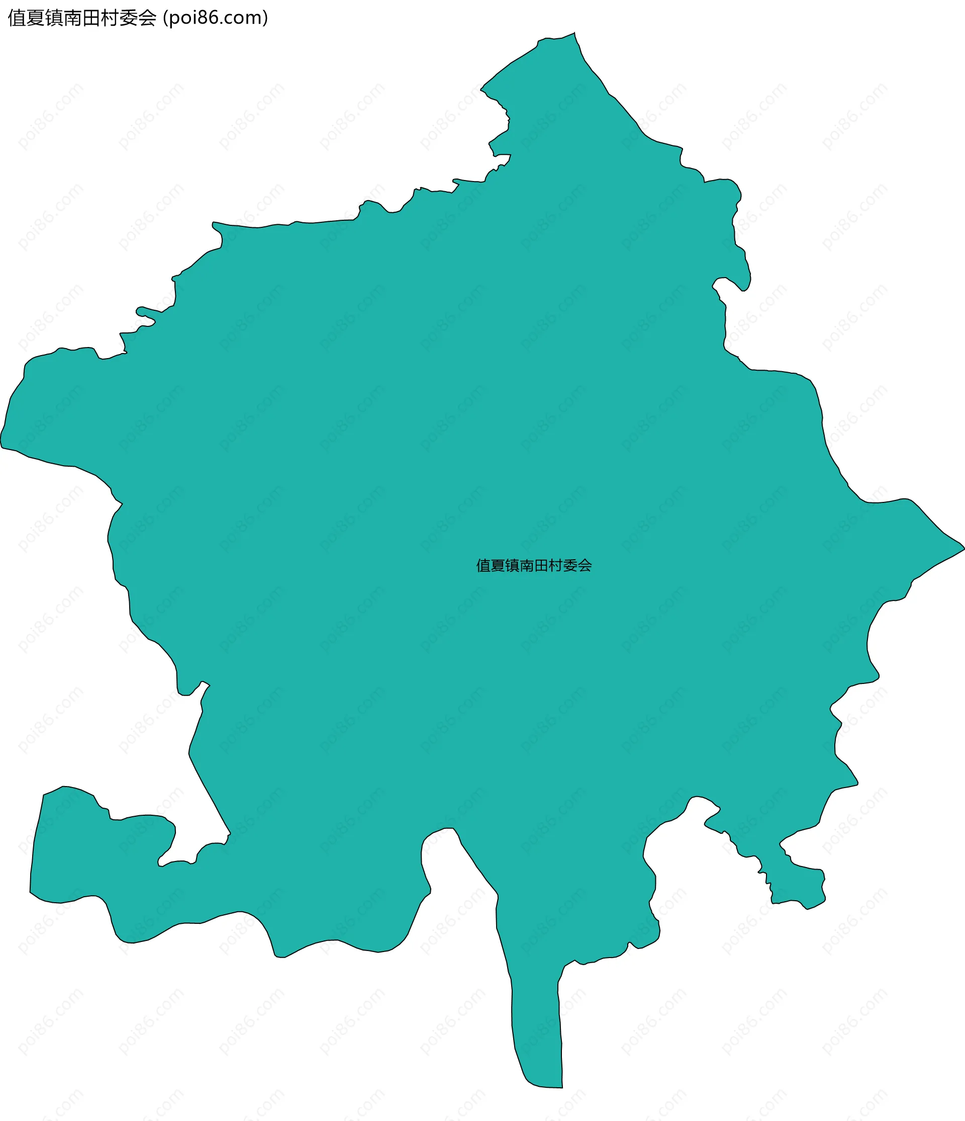 值夏镇南田村委会边界地图