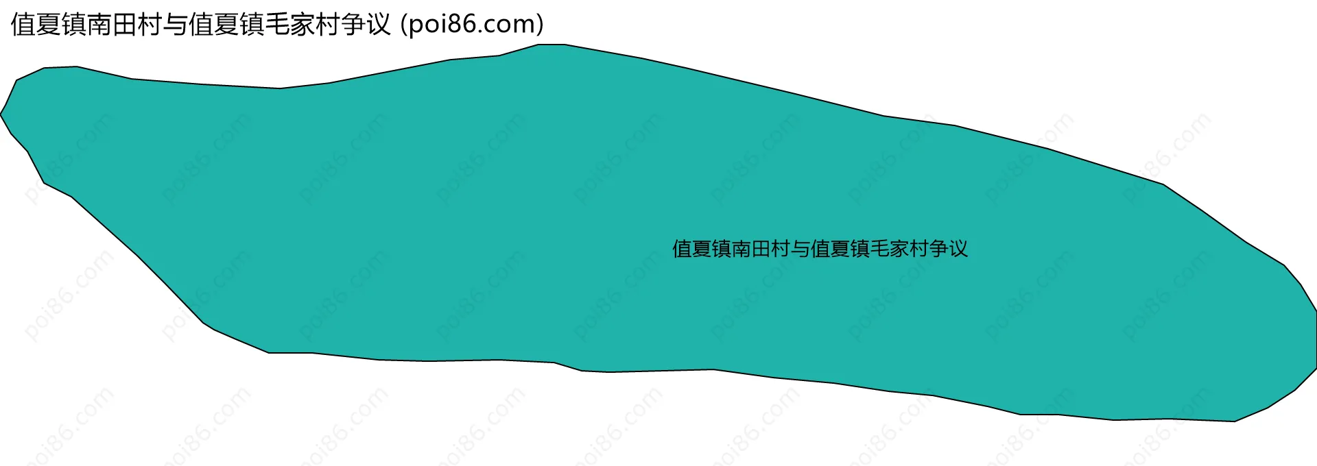 值夏镇南田村与值夏镇毛家村争议边界地图