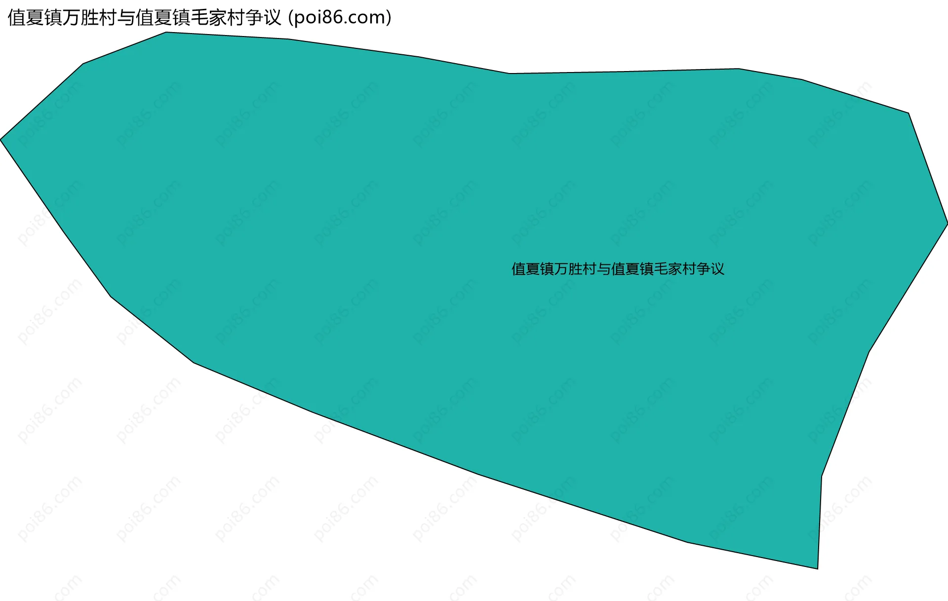 值夏镇万胜村与值夏镇毛家村争议边界地图