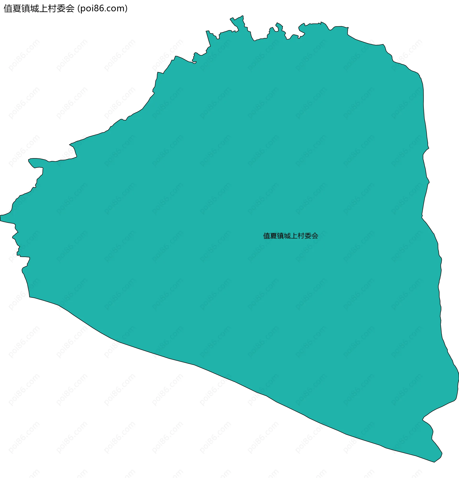 值夏镇城上村委会边界地图
