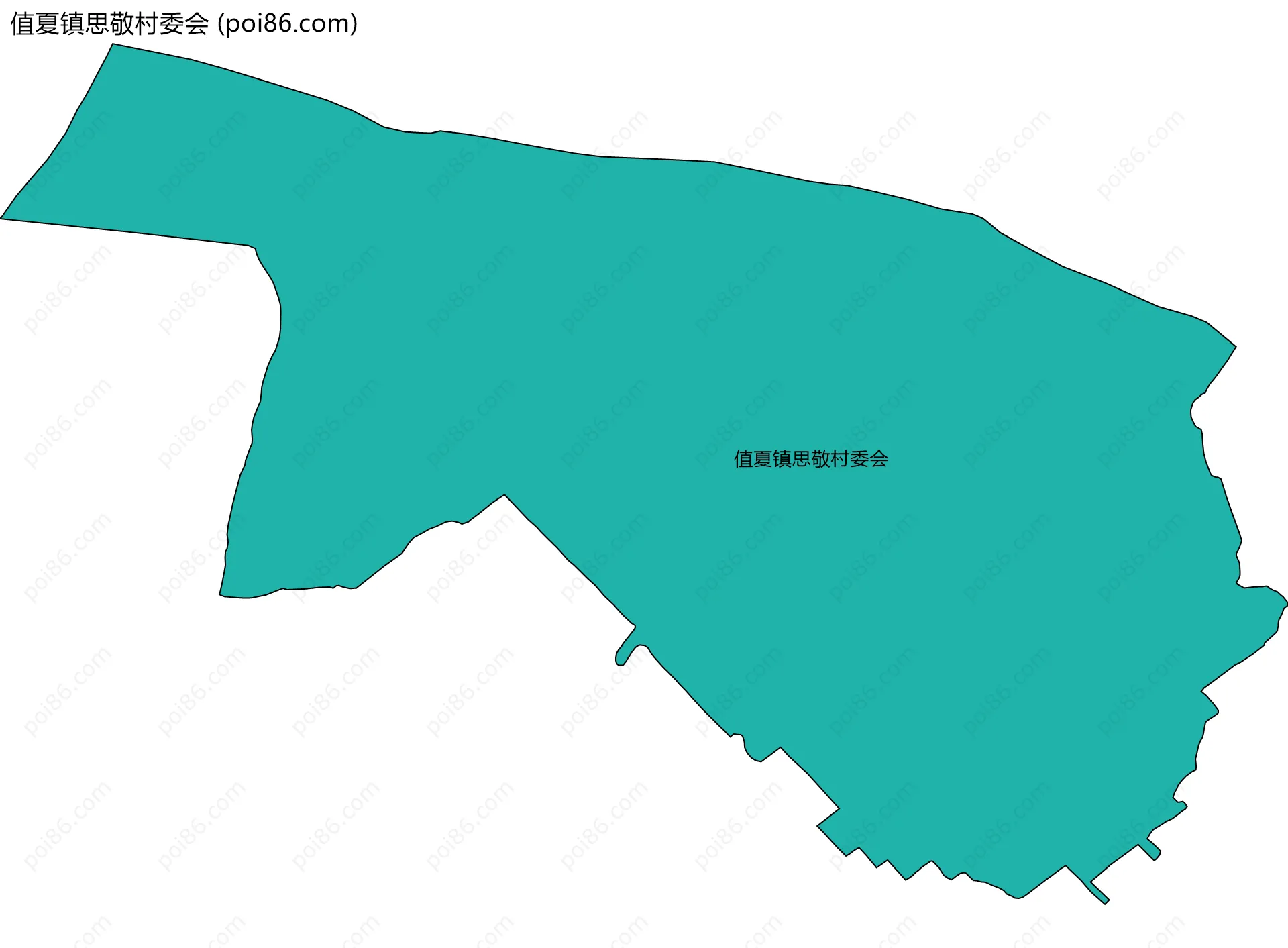 值夏镇思敬村委会边界地图