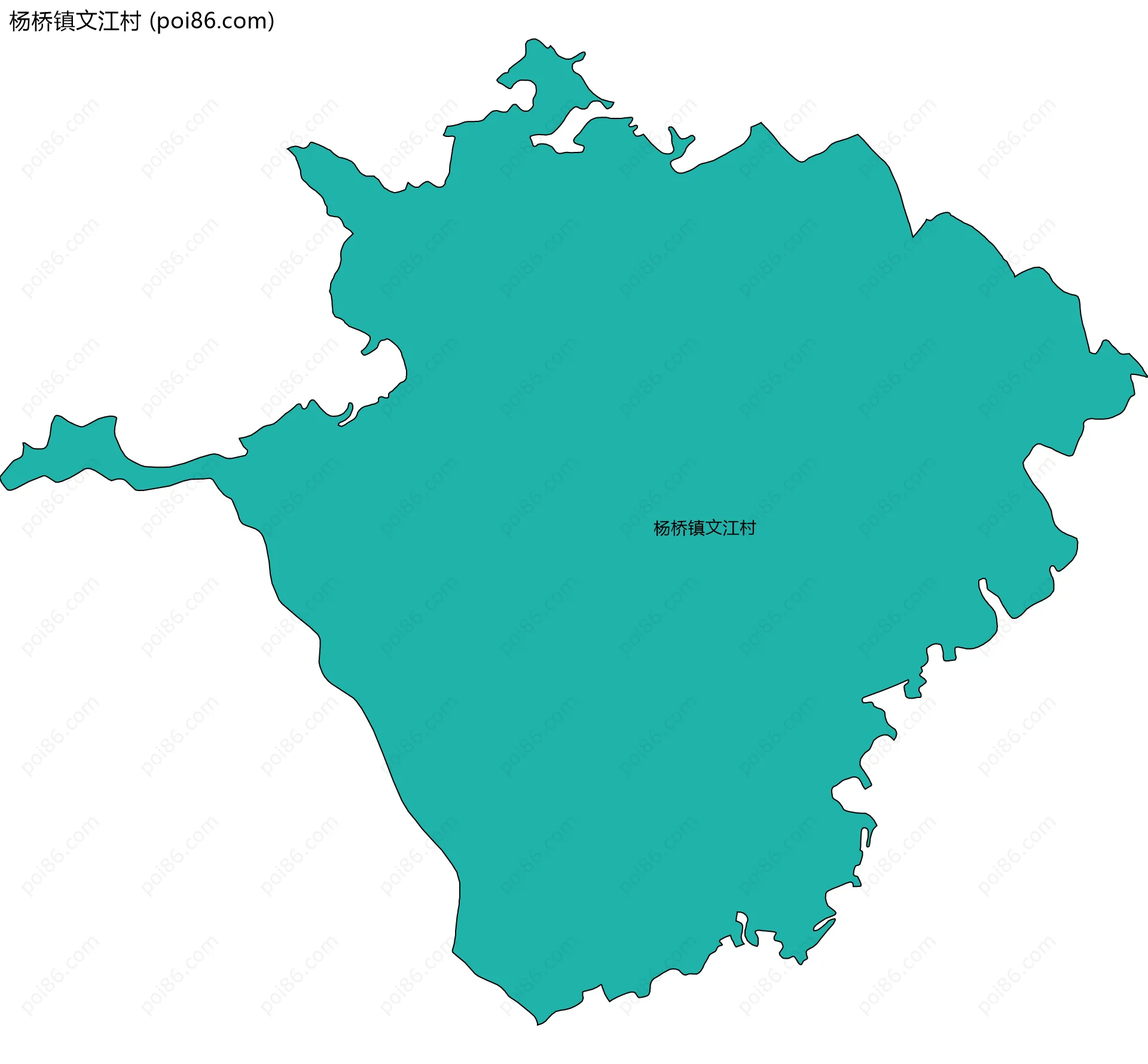 杨桥镇文江村边界地图