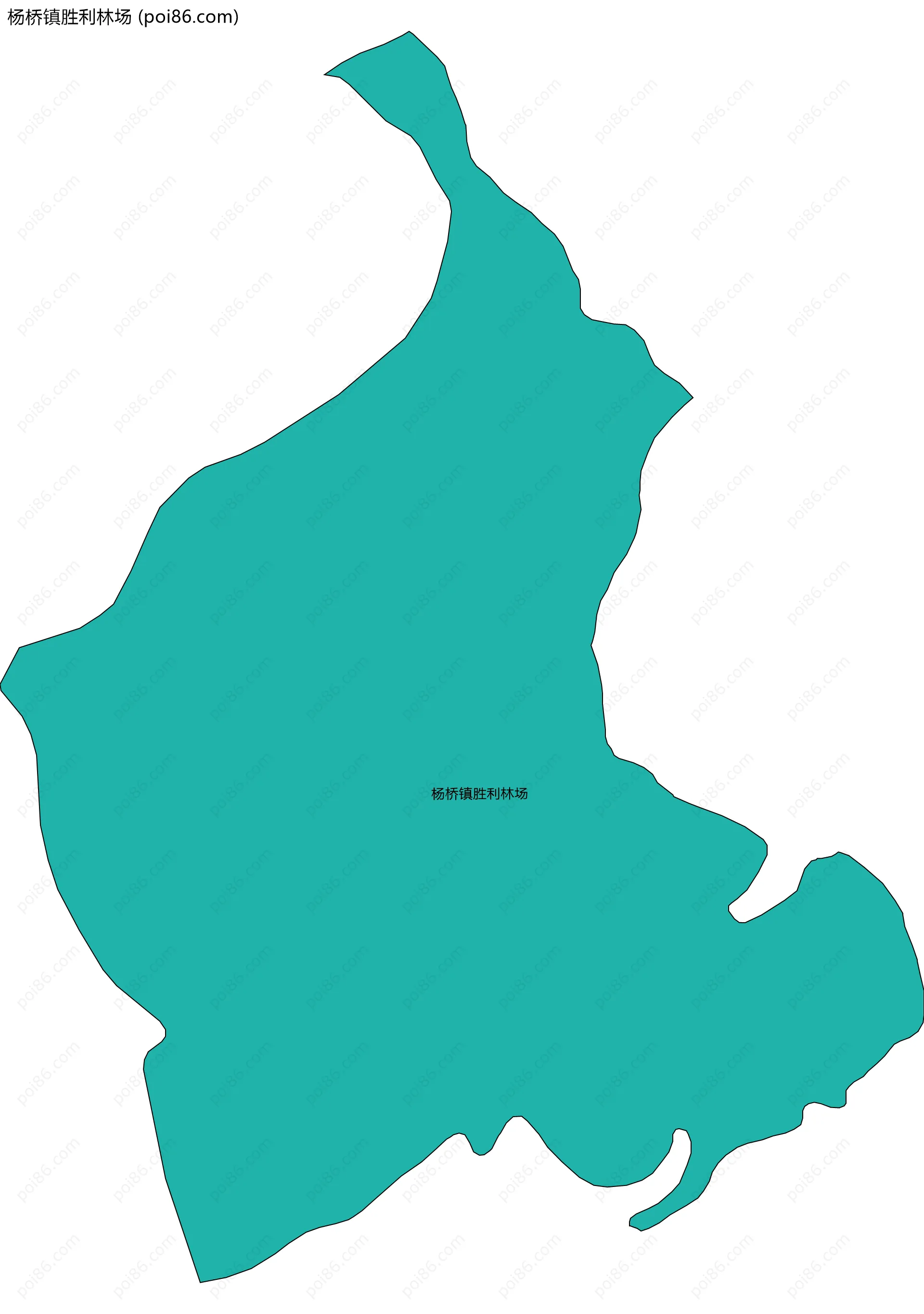 杨桥镇胜利林场边界地图