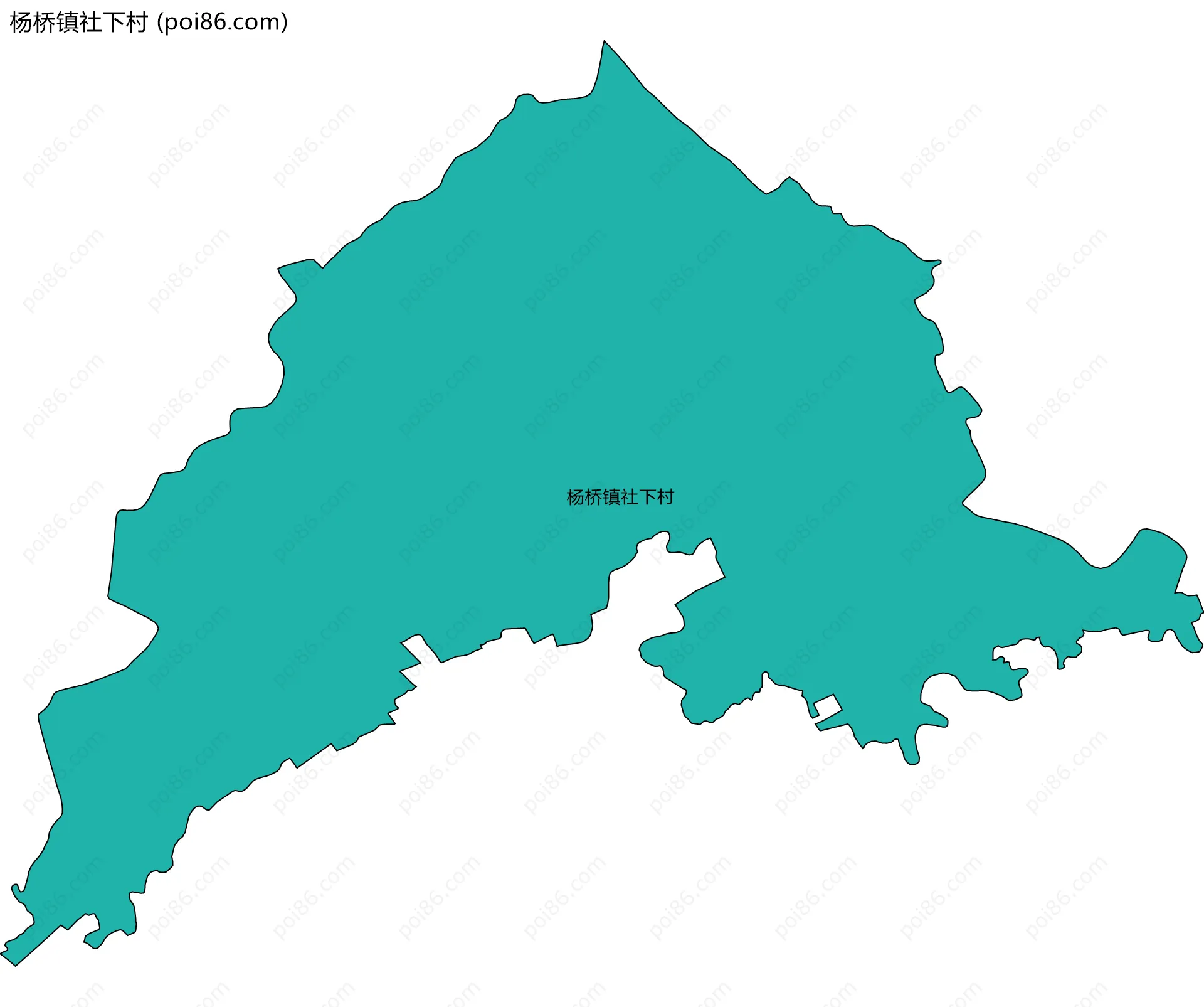 杨桥镇社下村边界地图
