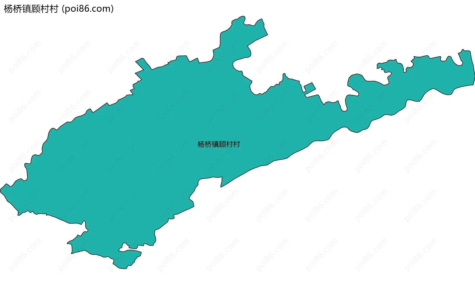杨桥镇顾村村边界地图