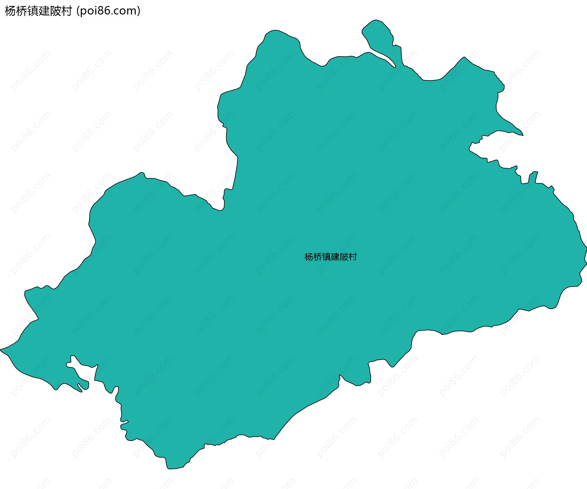 杨桥镇建陂村边界地图