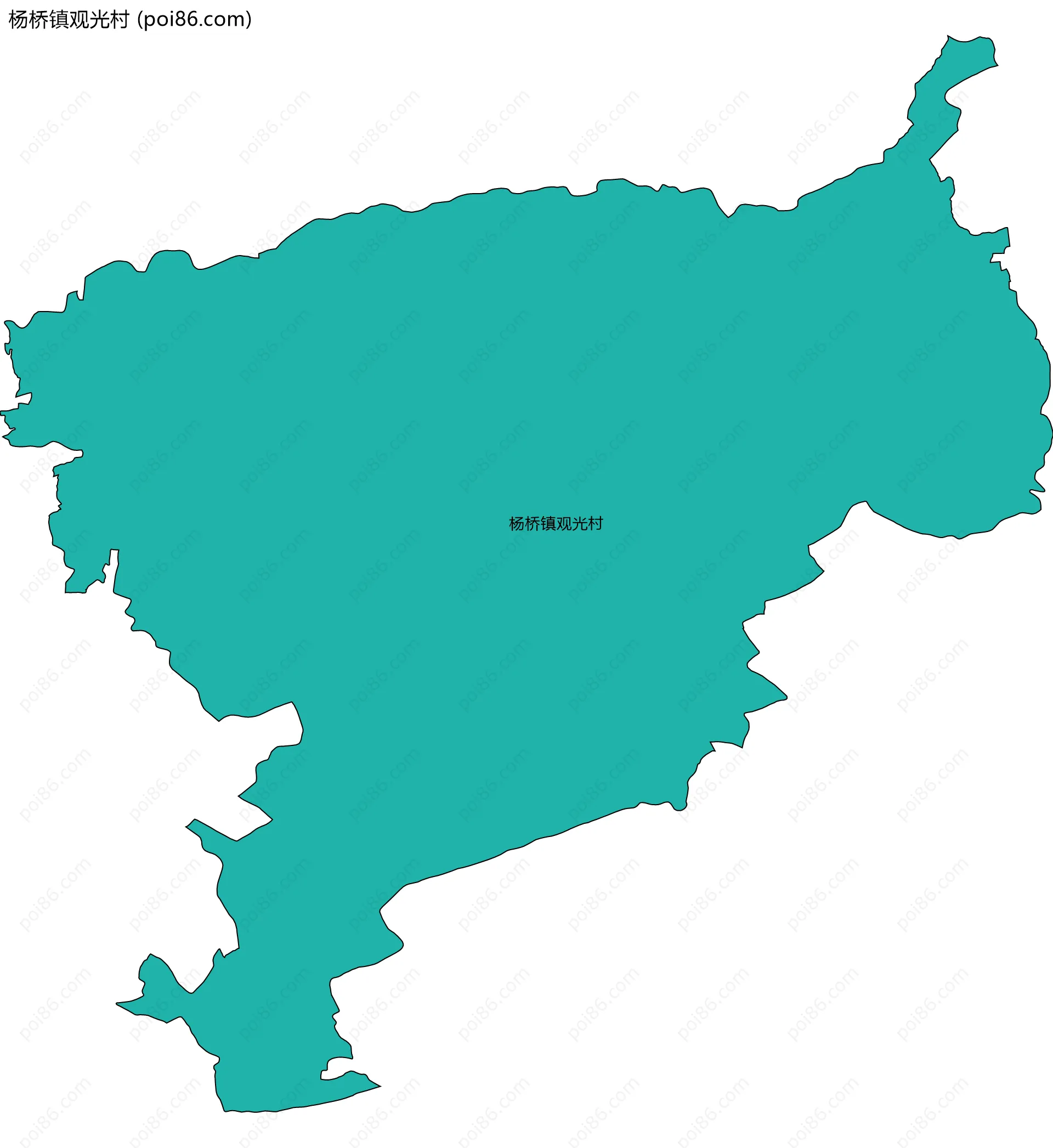 杨桥镇观光村边界地图