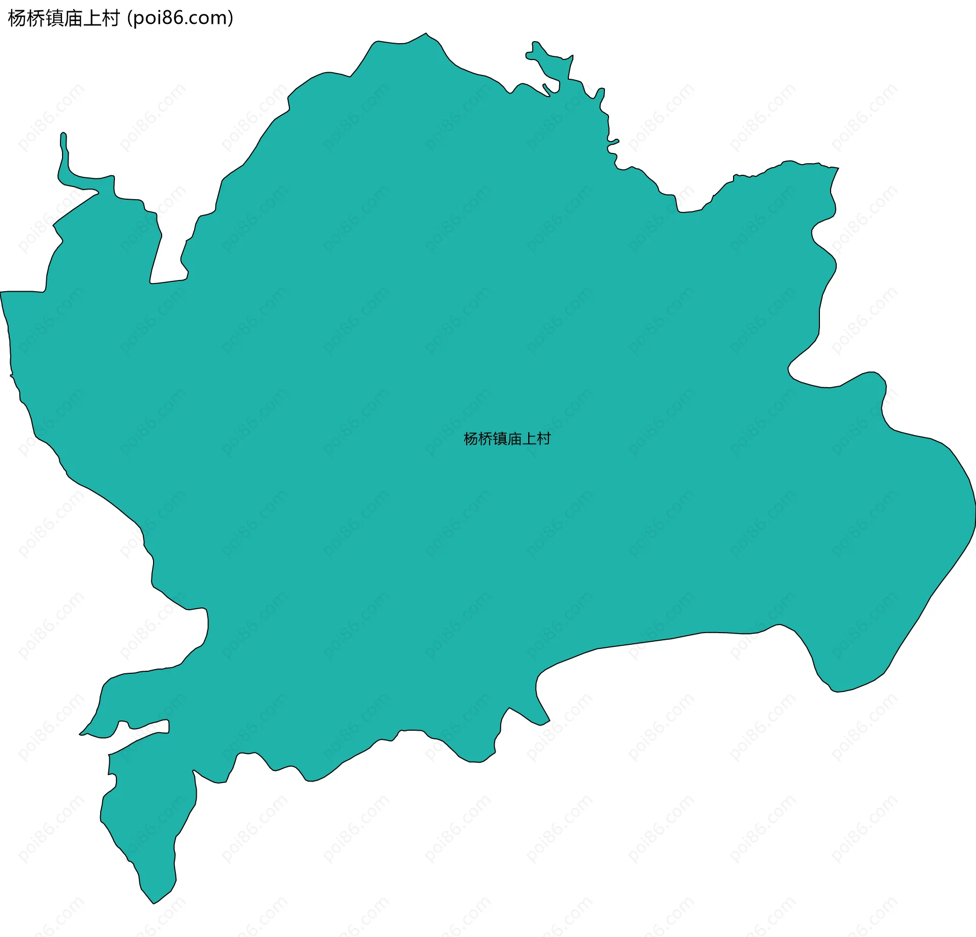 杨桥镇庙上村边界地图